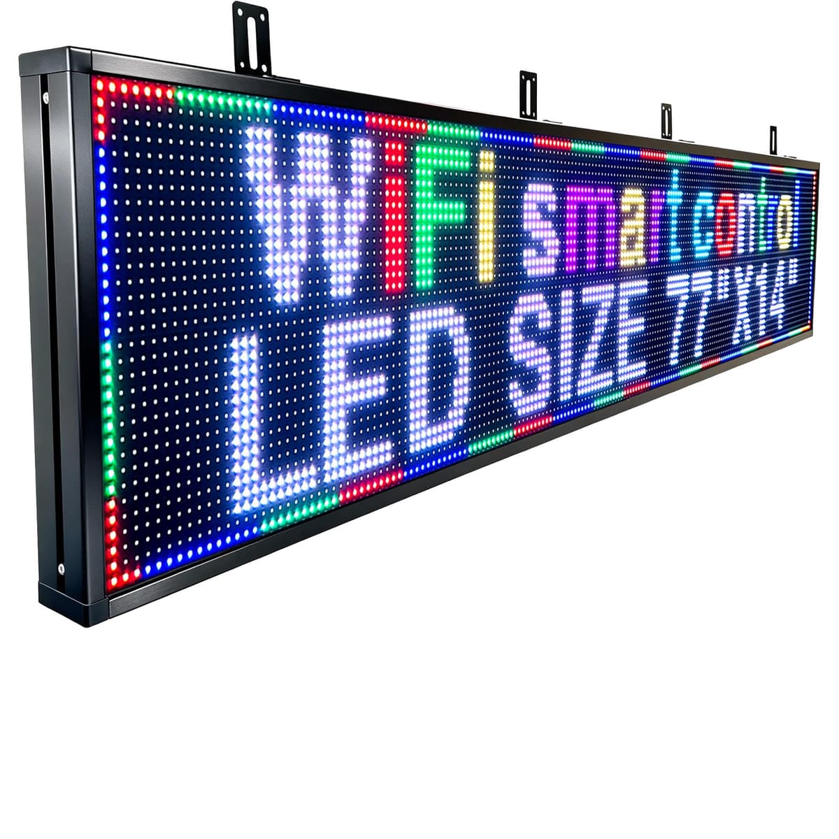 ZONTRONCM P10 77"x14" Panel LED matricial para ventana, pantalla de mensajes RGB 192x32 P10 3*2