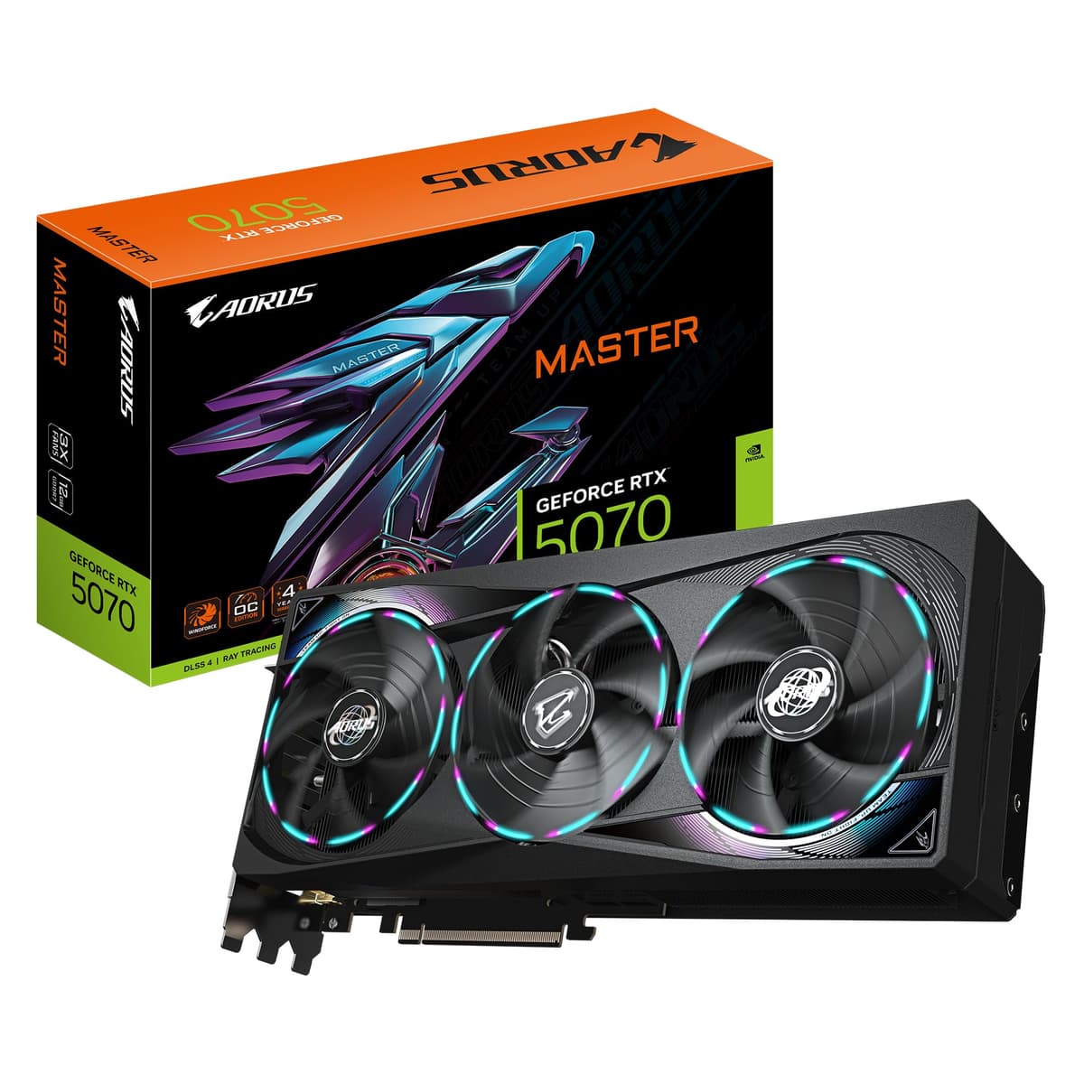 Gigabyte AORUS GeForce RTX 5070 Master 12G - 12GB GDDR7, PCI-E 5.0 (GV-N5070AORUS M-12GD)