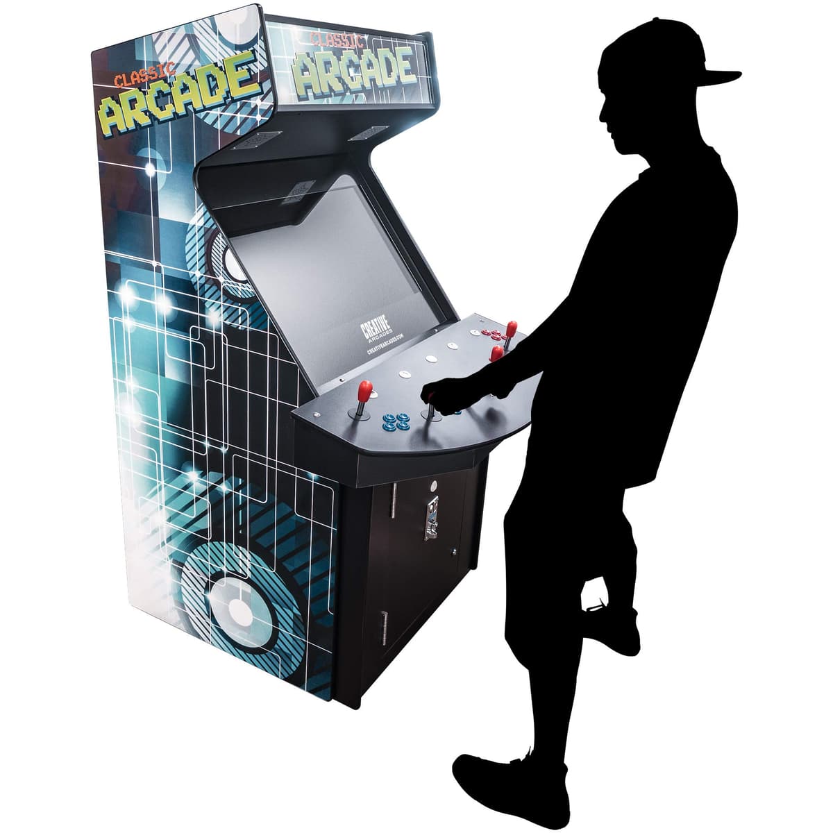 Creative Outdoor Distributor Máquina Arcade Comercial de Piso Full-Size 4 Jugadores con 32" LCD y 3500 Juegos 1-74135