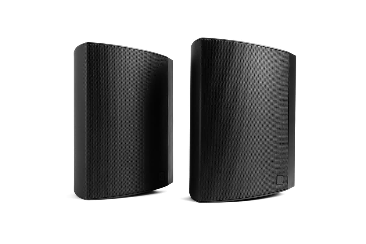 Definitive Technology Dymension AW-650 Altavoz Exterior (Negro, Par), Bidireccional de Montaje Superficial, Woofer 6.5", Tweeter 1", Radiador Pasivo de Graves 5" x 10", Altavoces Exteriores Cableados Todo Clima IP66