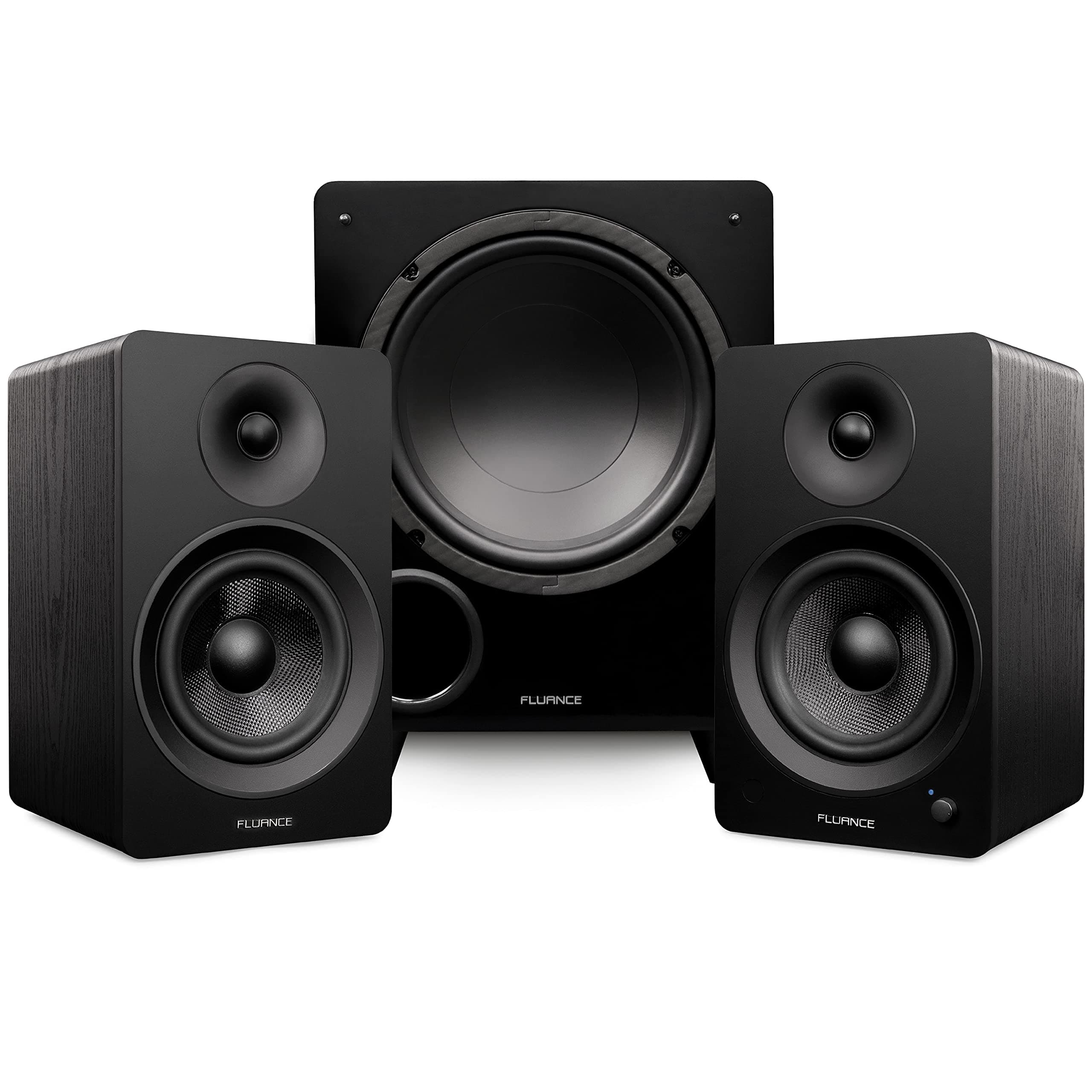 Fluance Ai61 con subwoofer DB10 y cable RCA de 15 ft (Black Ash) AI61DB10