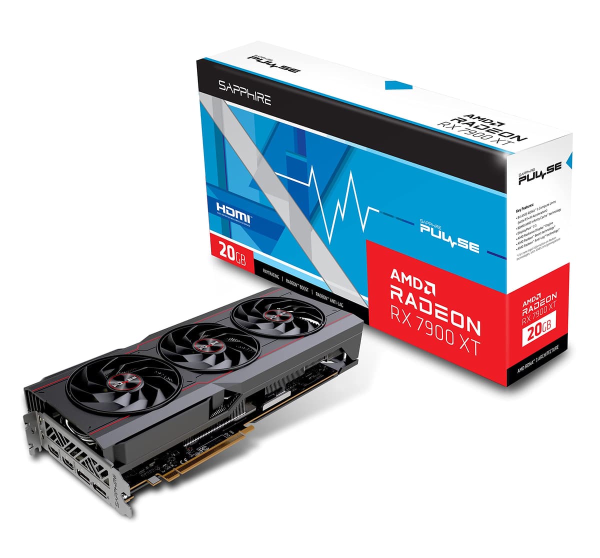 Sapphire 11323-02-20G Pulse AMD Radeon RX 7900 XT Gaming 20GB GDDR6