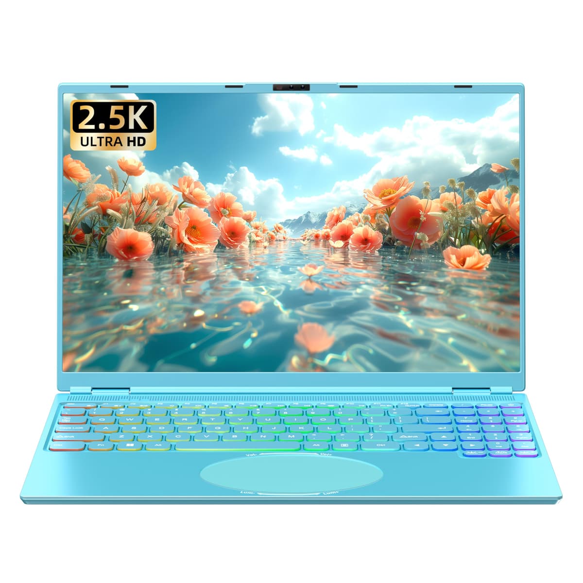 Nmybwo Laptop 16" Azul 16 GB RAM 1 TB SSD Pantalla 2.5K FHD (2560x1600) IPS CPU N95 Windows 11 Pro Portátil de Negocios para Trabajo y Estudio con Teclado Retroiluminado a Color y Reconocimiento Facial (16GB+1TB) DQ160