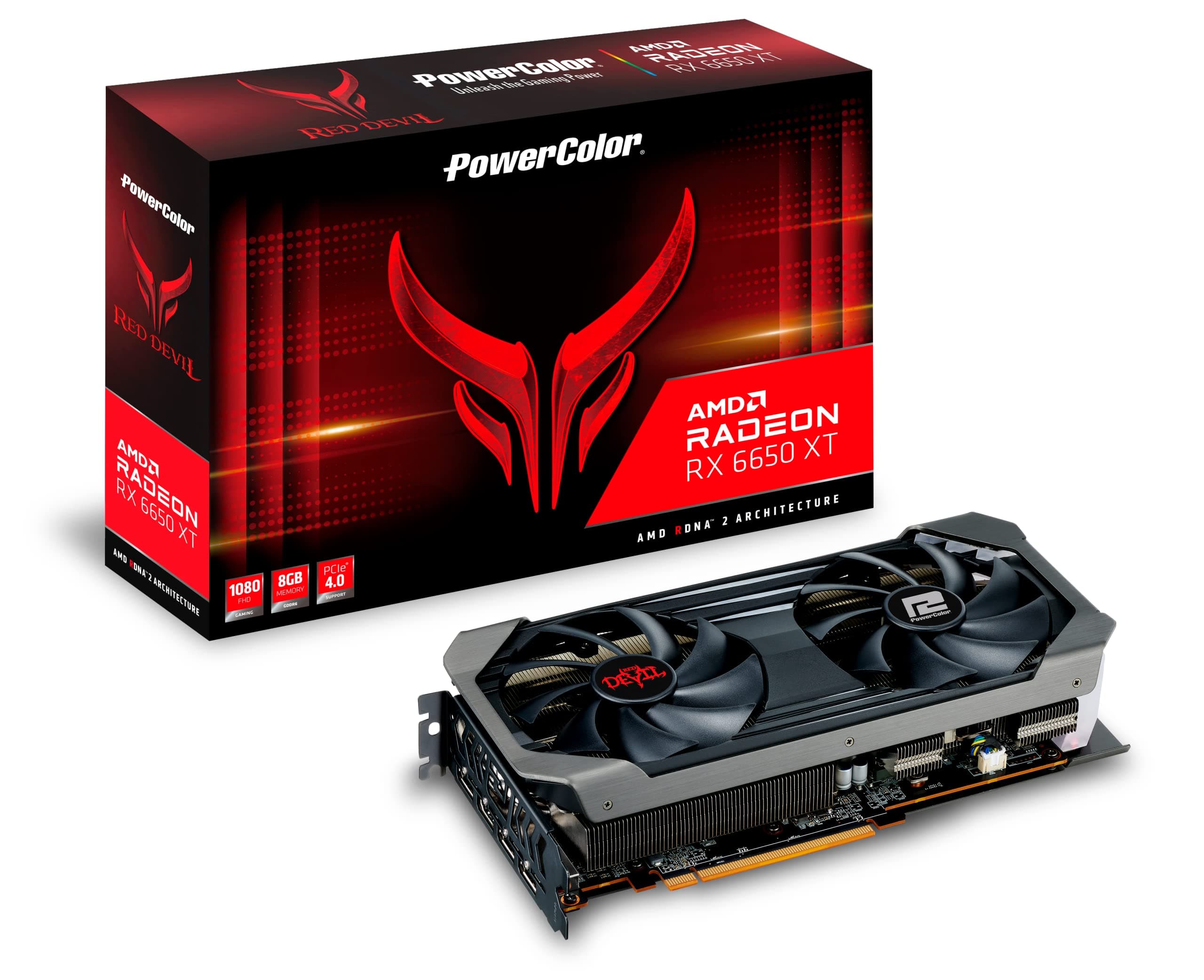 PowerColor Red Devil AMD Radeon RX 6650 XT 8GB GDDR6 AXRX 6650XT 8GBD6-3DHE/OC