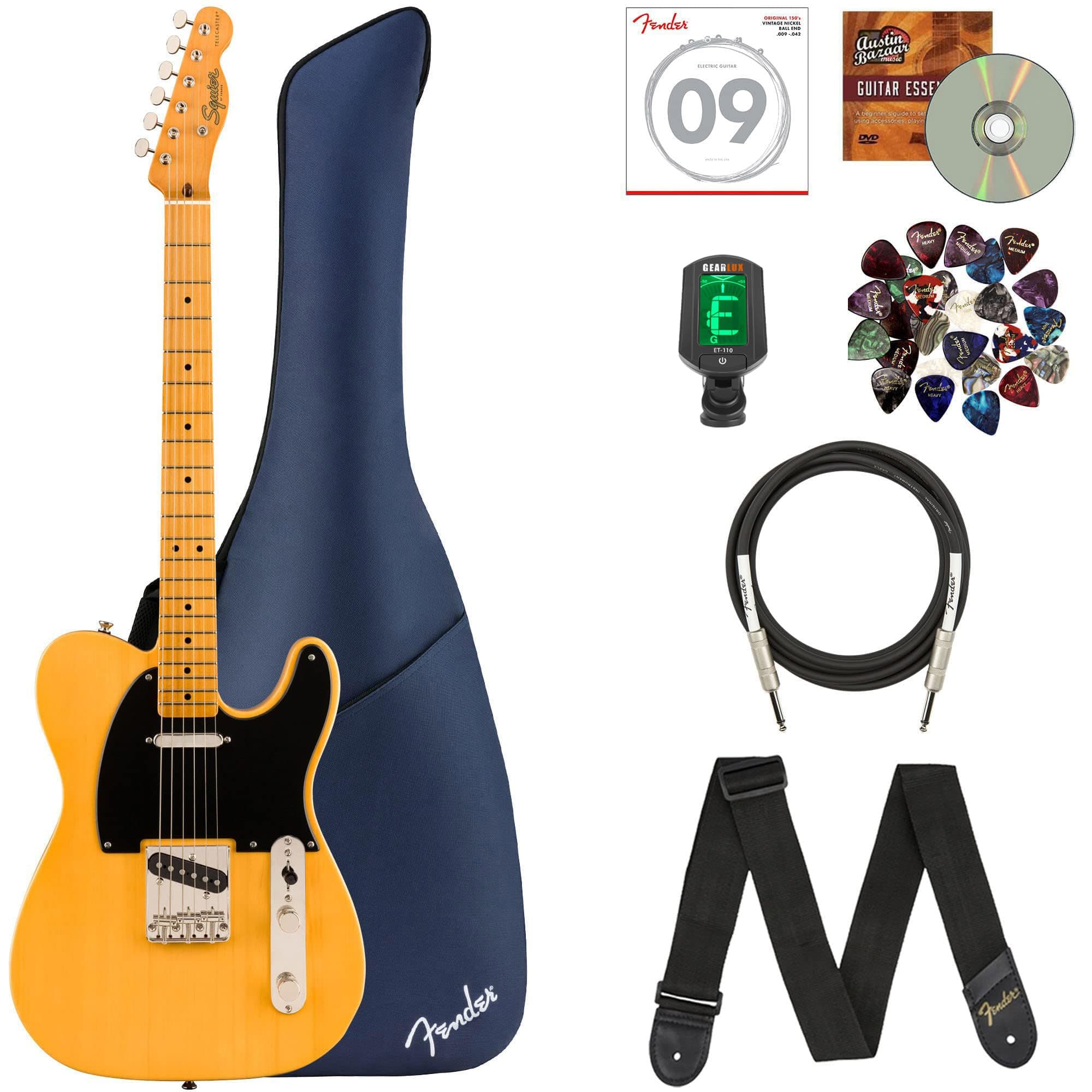 Fender Squier Classic Vibe '50s Telecaster Butterscotch Blonde - Paquete con accesorios AUS-0374030550-COMBO-DLX-V2