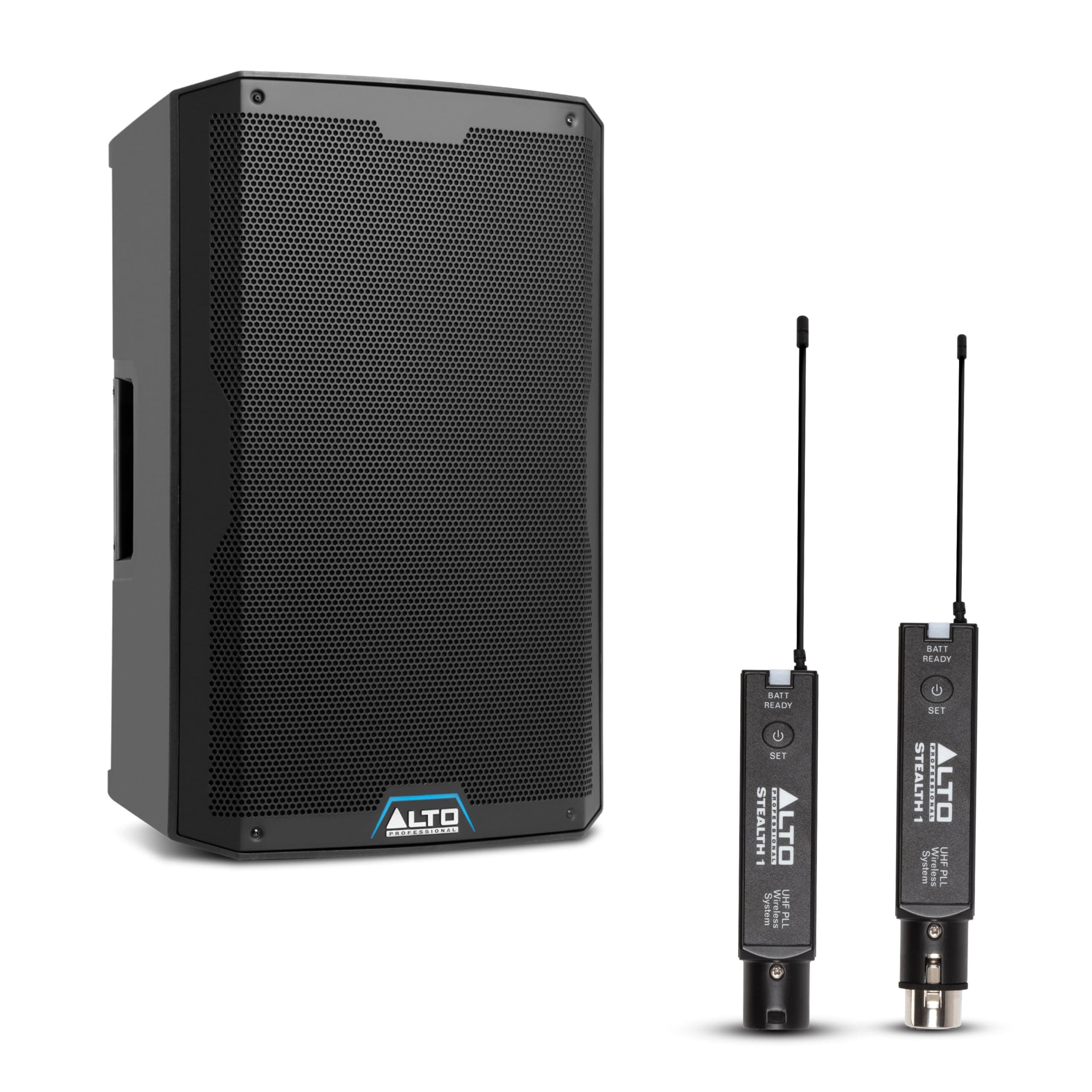 ALTO TS415 2500W 15" Powered PA Speaker Bundle con micrófono XLR inalámbrico