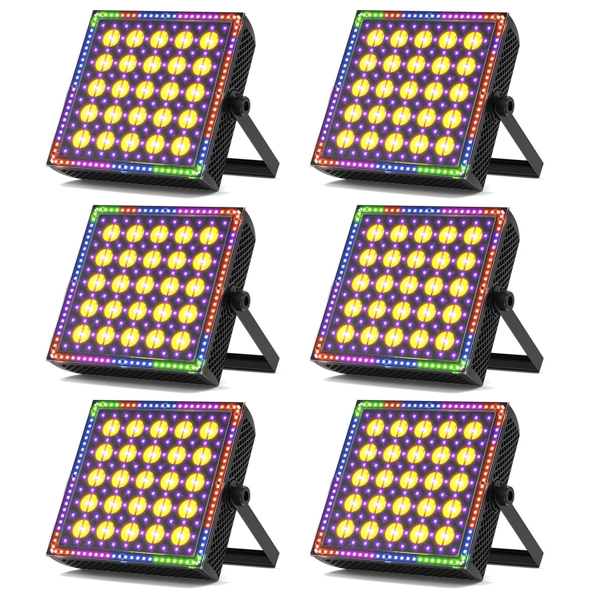 Warmdance 200W LED Wall Wash Light DJ Barra de Luz para Escenario con 25 LEDs 5W Dorado y 217 LEDs RGB, DMX, Auto, Master-Slave, Sonido y Strobe ZQ06207US