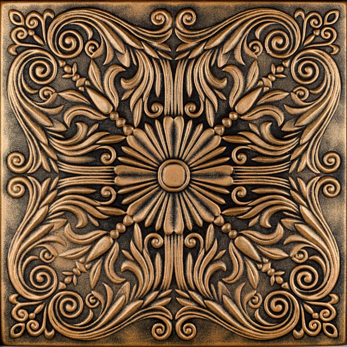 À LA MAISON CEILINGS R139 Spanish Silver Foam Glue-up Ceiling Tile (Pack de 144) Antique Gold R139ag-144
