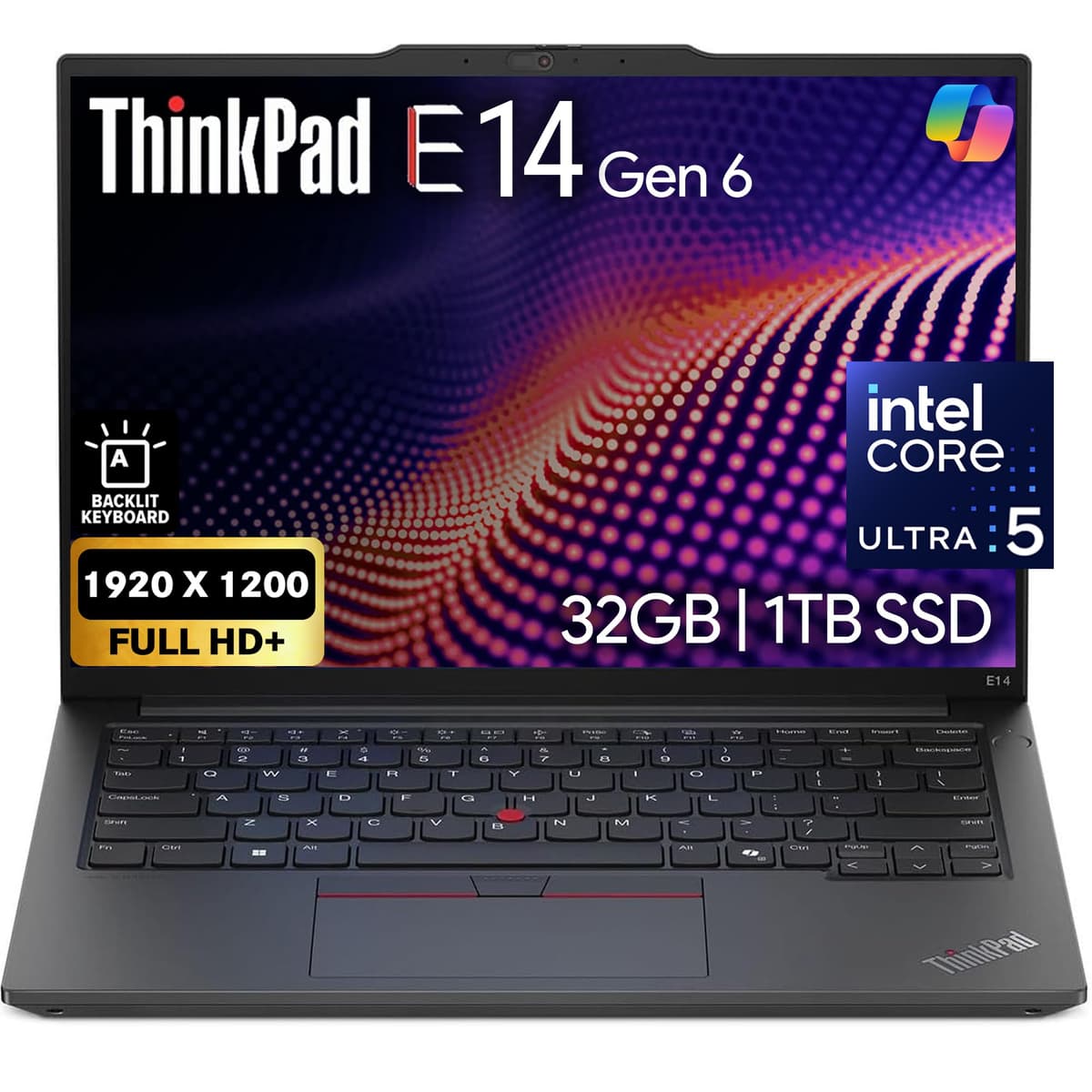 Oemgenuine Lenovo ThinkPad E14 Gen 6 Laptop 14" FHD+, Intel Ultra 5-125U, 32GB RAM, 1TB NVMe, Win 11 Pro