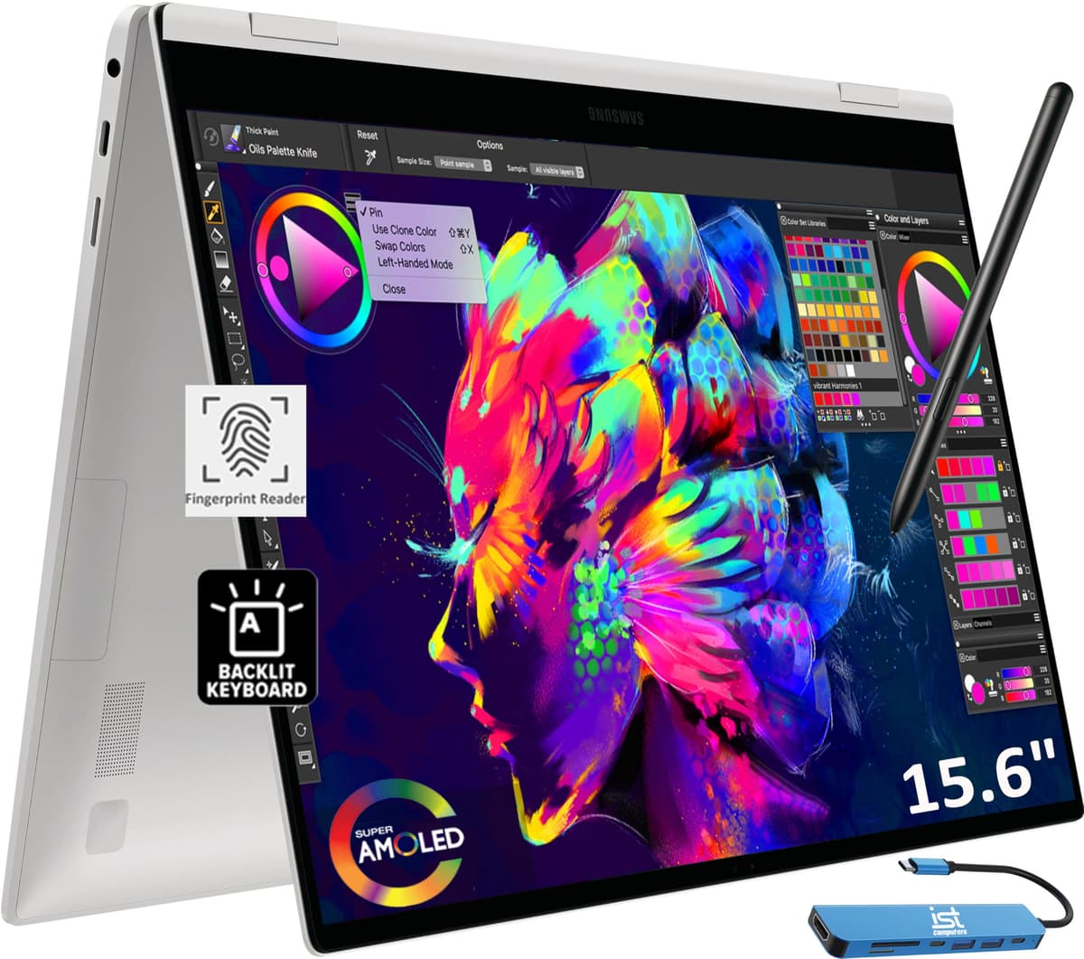 Samsung Galaxy Book Pro 360 15.6" FHD 2-in-1 - Intel Core i7-1260P, 16GB, 2TB, Win11 Pro Galaxy Book2 Pro 360