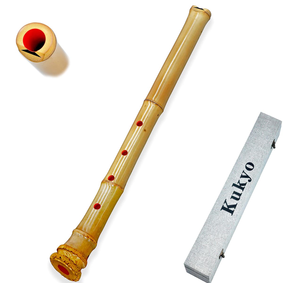 KUKYO Shakuhachi profesional KINKO-ryu 1.8 Japanese feet, con Utaguchi en junta