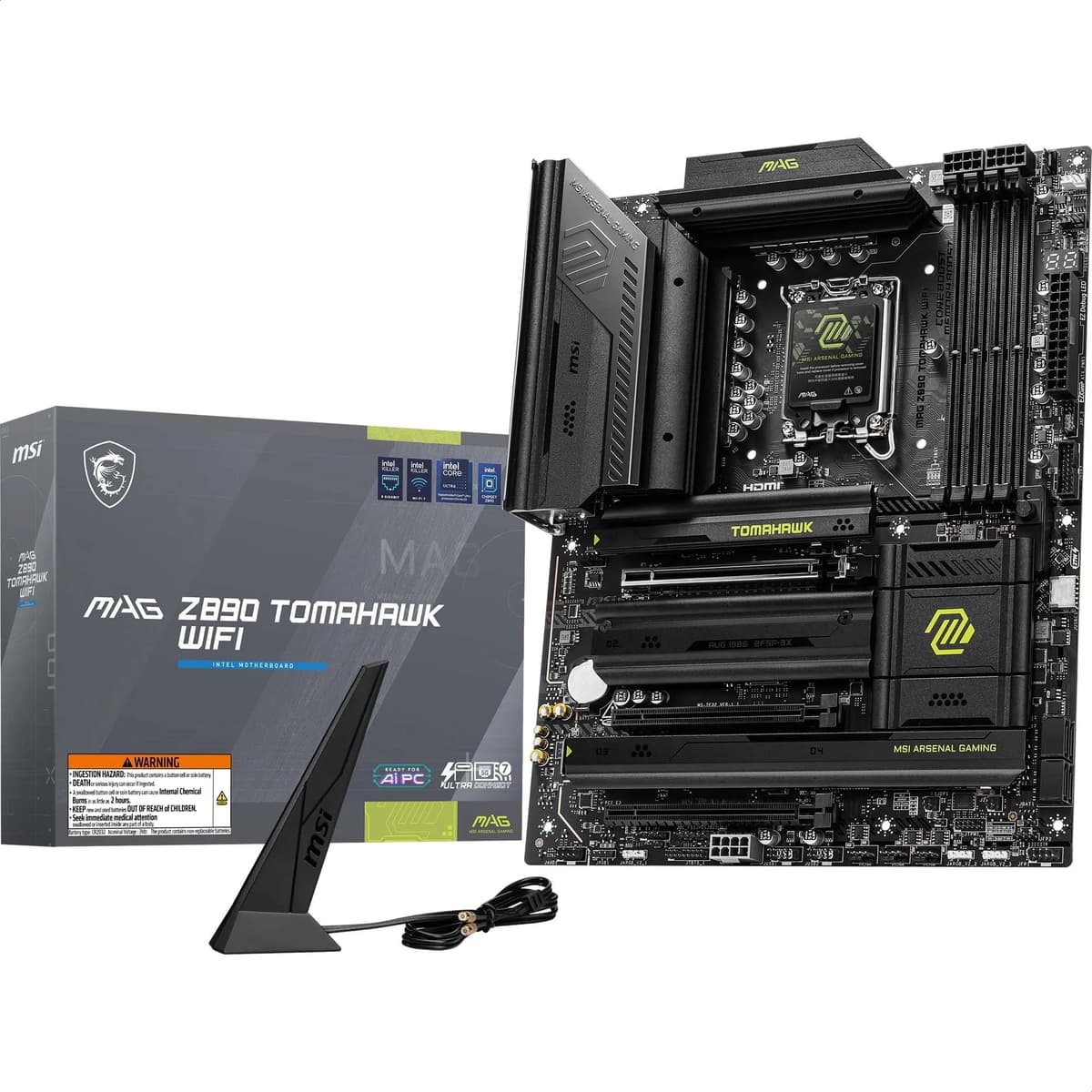 Repuesto: Placa madre MSI Mag Z890 Tomahawk WiFi Intel Z890 LGA, W129021731 (Placa madre Intel Z890 LGA 1851 (Socket V1) ATX) 7E32-001R