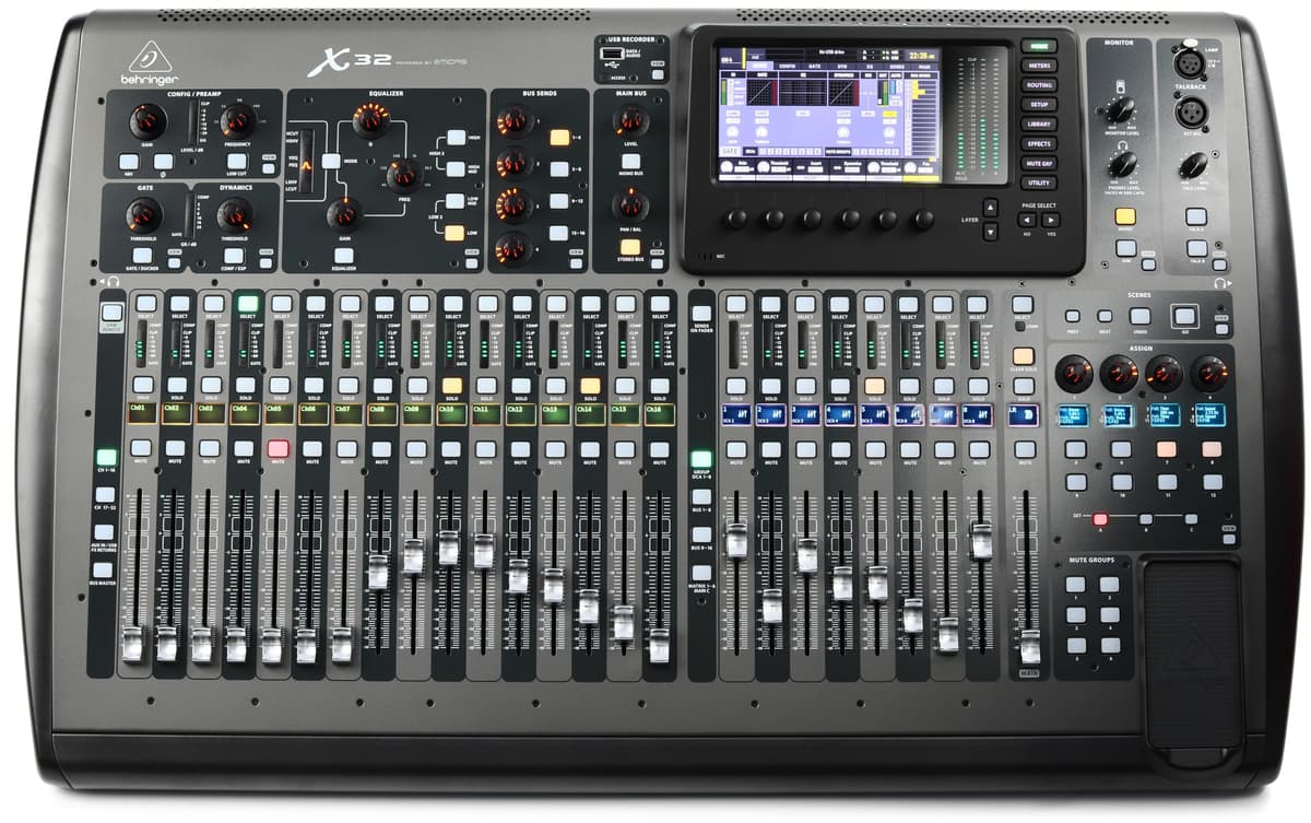 Behringer X32 Consola de mezcla digital negra de 40 entradas y 25 buses (32)
