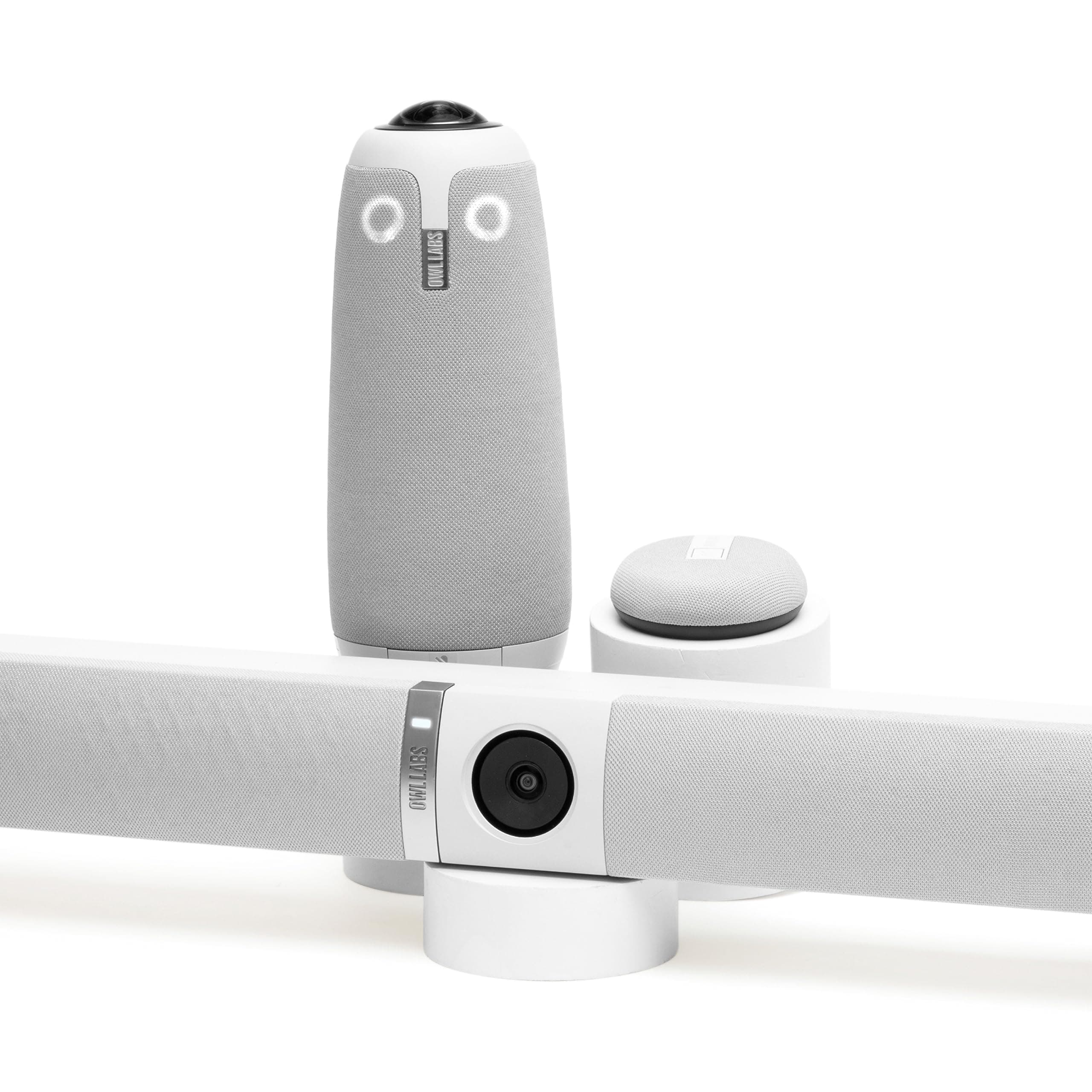 Meeting Owl 3 + Owl Bar + Mic de expansión - Bundle de videoconferencia 360° 4K con audio extendido