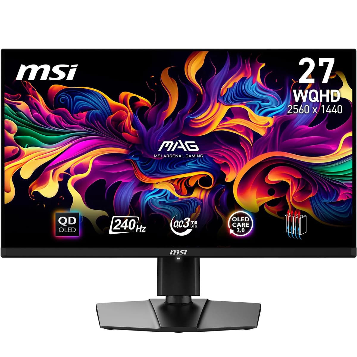 MSI MAG 271QPX QD-OLED E2 monitor gaming 26.5" WQHD 240Hz QD-OLED