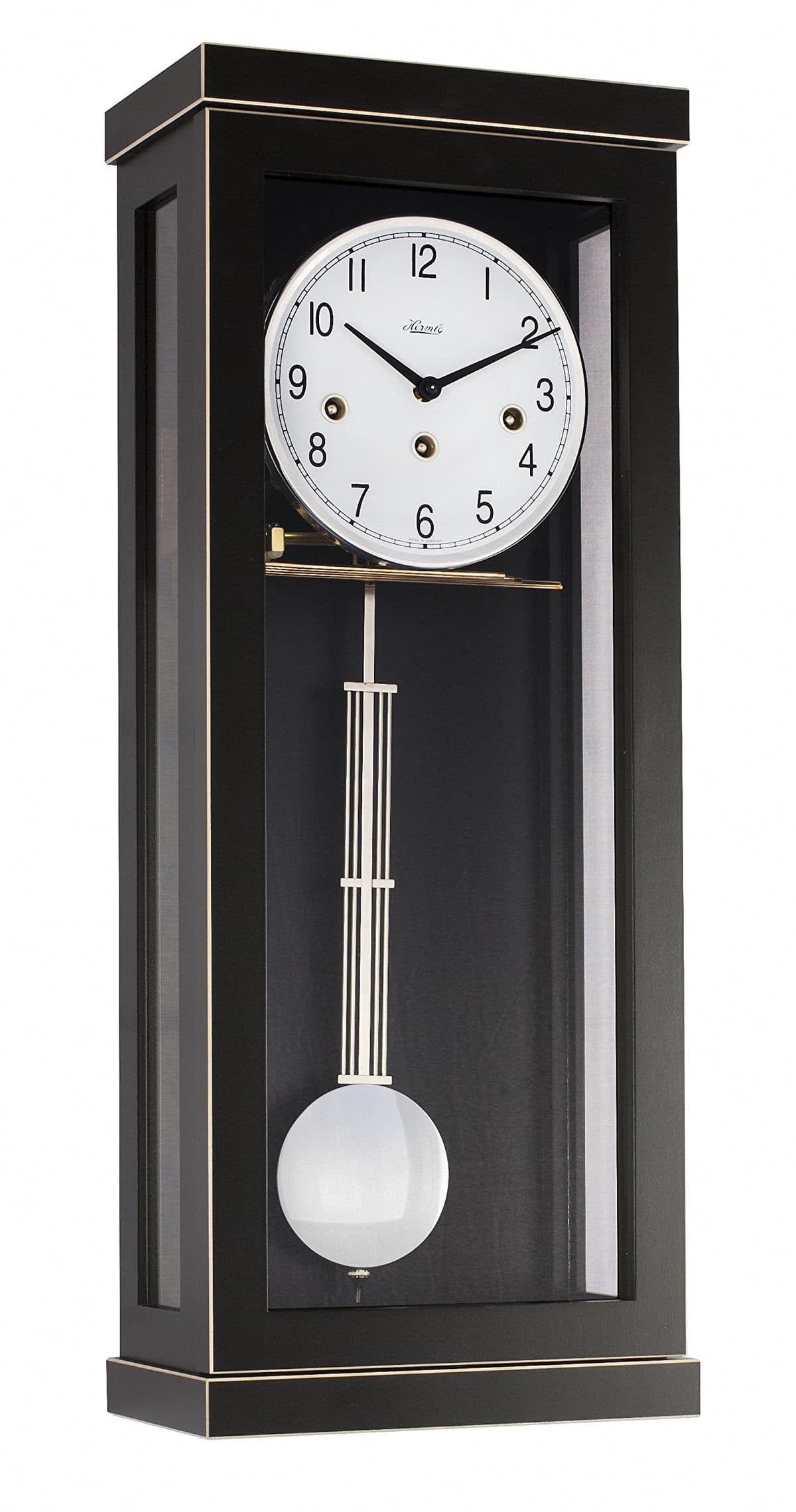 Hermle Reloj de Pared Mecánico Westminster Negro 57 x 22.5 x 13 cm HE 70989-740341