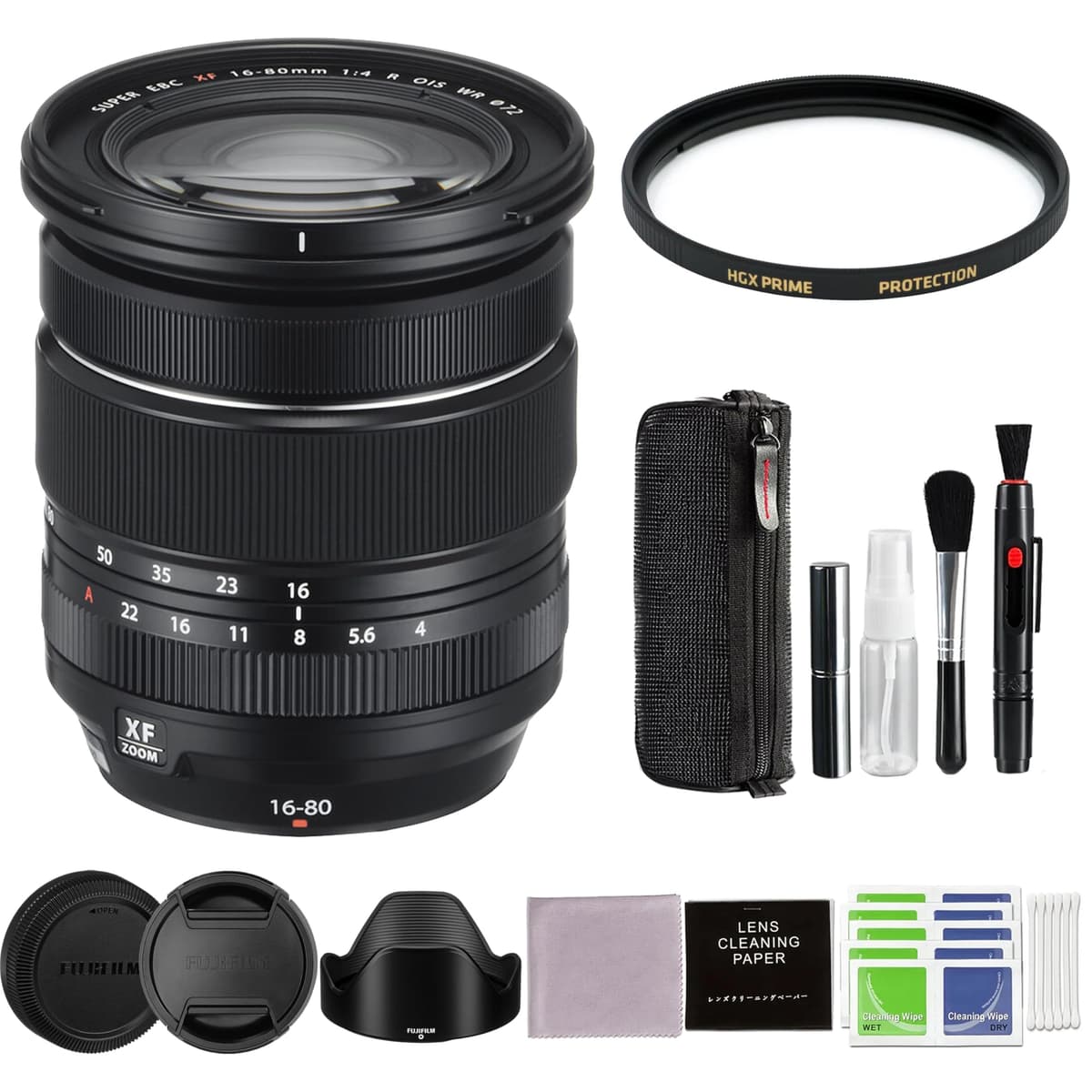 Fujifilm XF 16-80mm F4 R OIS WR + Filtro Protector 72mm HGX y Kit de Accesorios 16635613