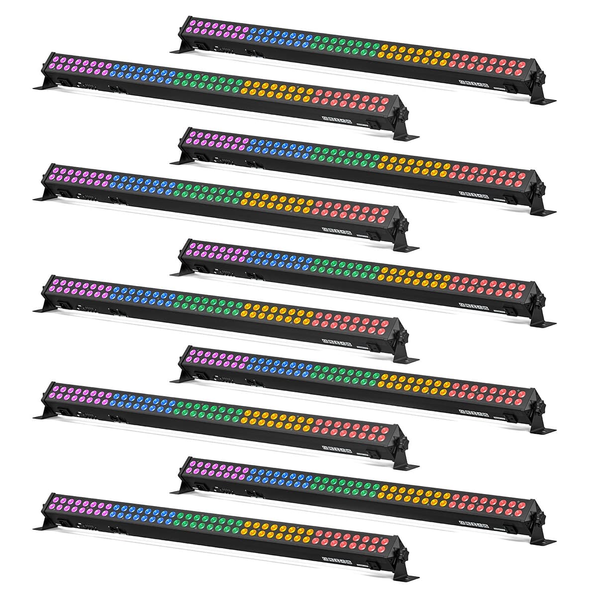 Kiinsehtoq LED Stage Wash Light Bar 120W RGB, iluminación para escenario con DMX/auto/sonido - pack 10 ZQ06200X10US