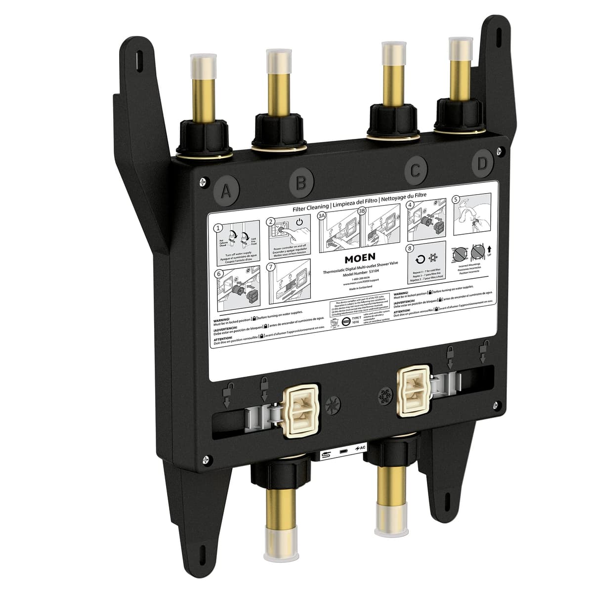 Moen Smart Shower 4-Outlet Digital Thermostatic Shower Valve S3104