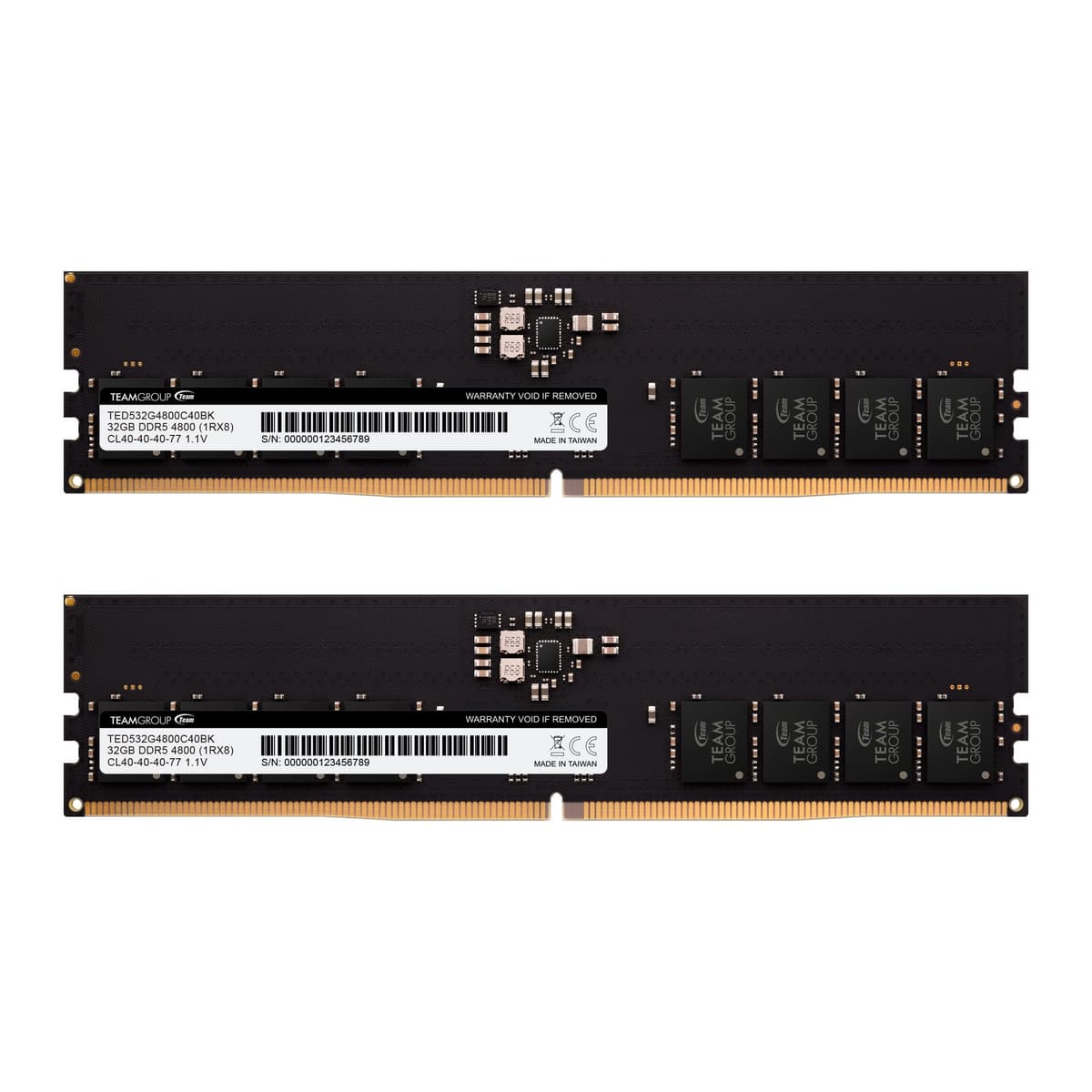 TEAMGROUP Elite DDR5 64GB (2x32GB) 4800MHz CL40 UDIMM 1.1V - TED564G4800C40DC01 TED516G4800C40DC016