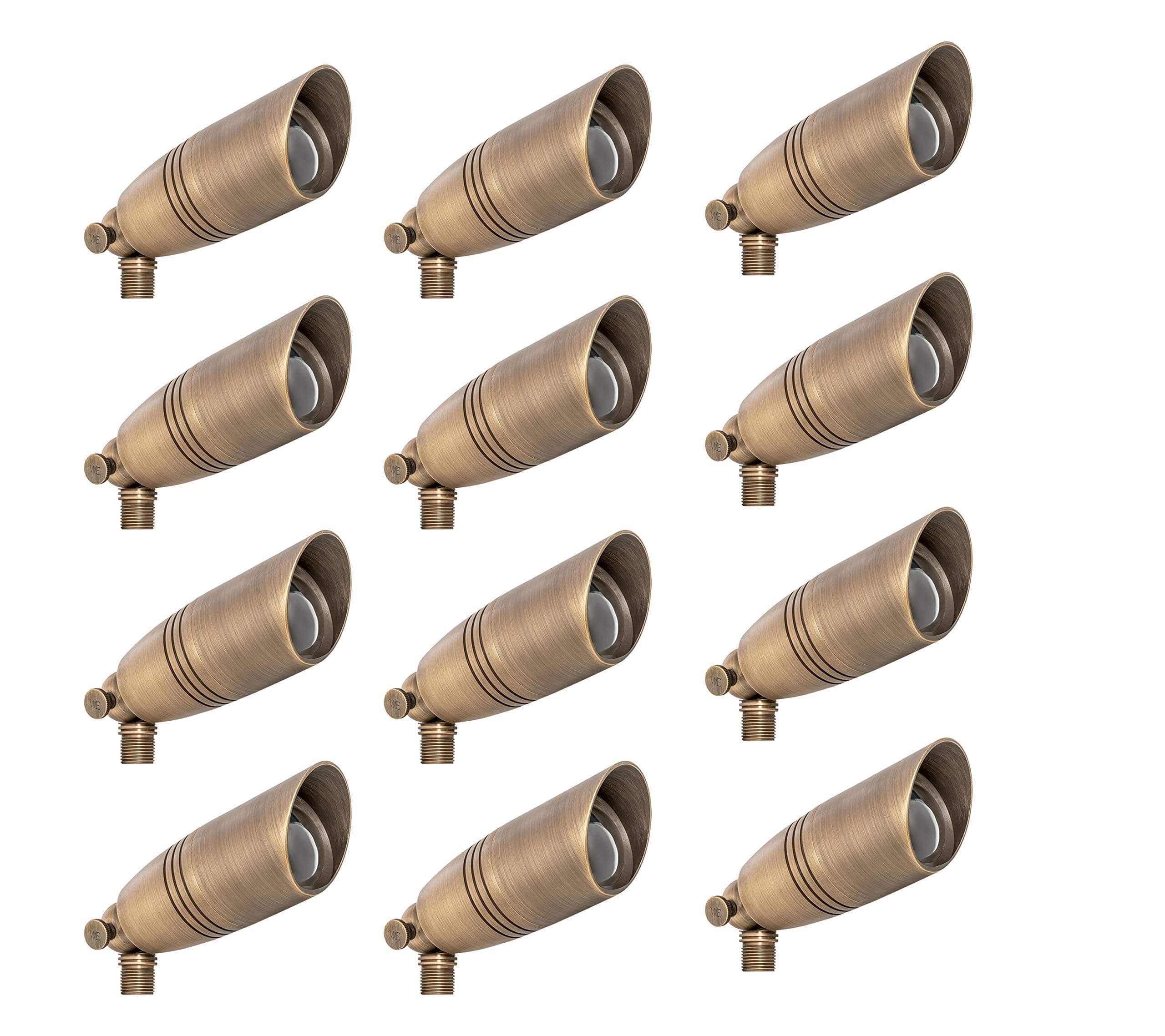 Westgate LED Low Voltage Landscape Lights - Reflector direccional exterior, bronce antiguo, 5W, paquete de 12 LD-103-BZ
