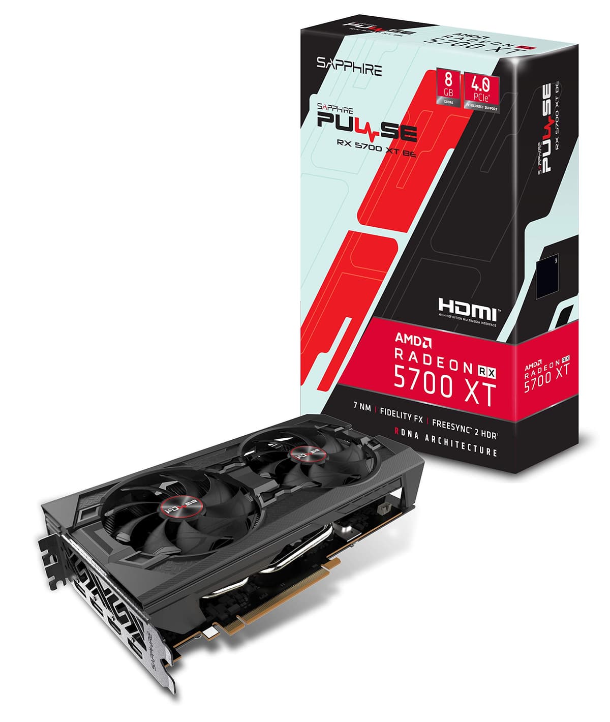 Sapphire Technology 11293-09-20G Radeon Pulse RX 5700 XT BE 8GB GDDR6 HDMI/Triple DP OC con backplate (UEFI) PCIe 4.0 tarjeta gráfica