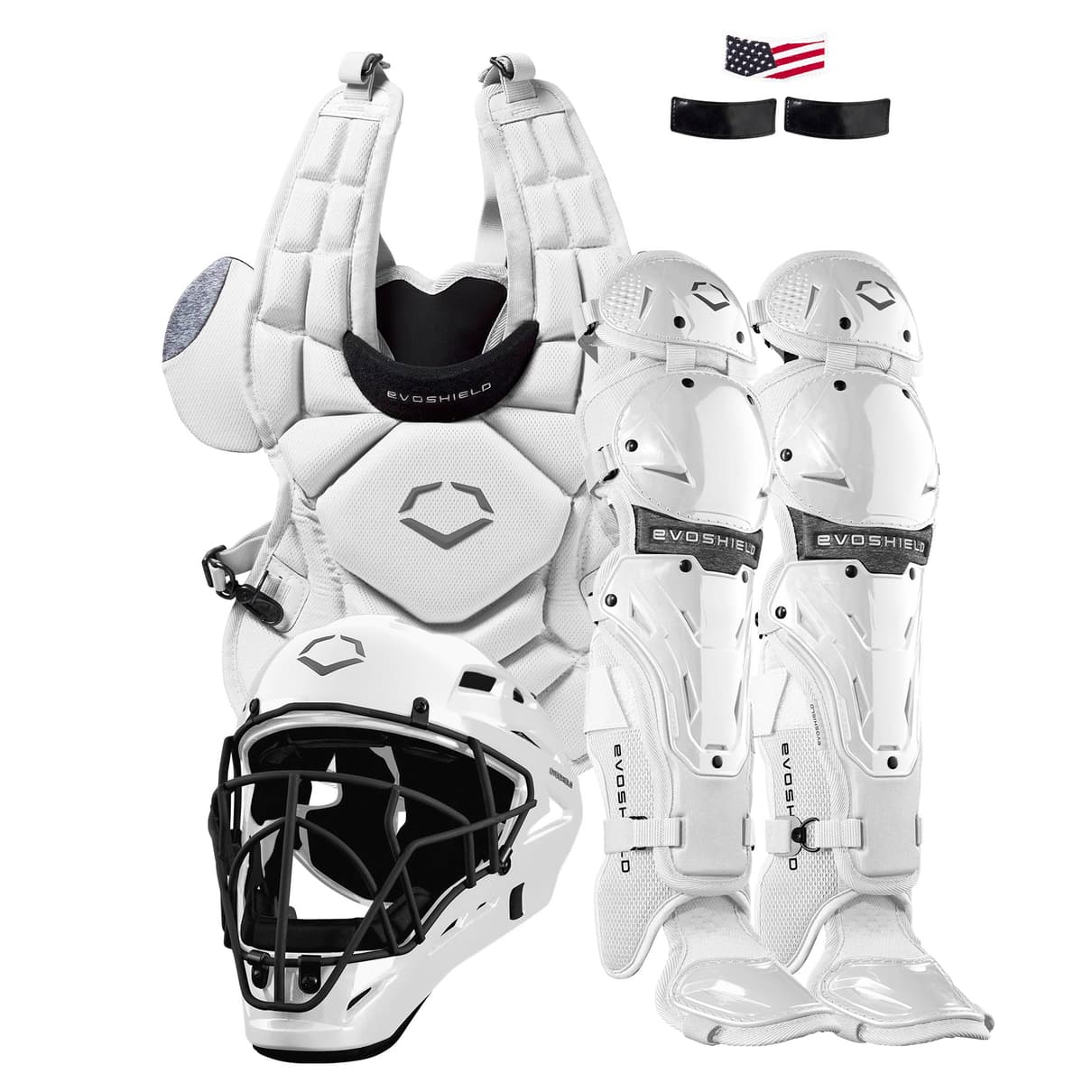 EvoShield G2S Fastpitch Catcher's Gear Kit - Blanco, Talla Adulto WB5744503AD