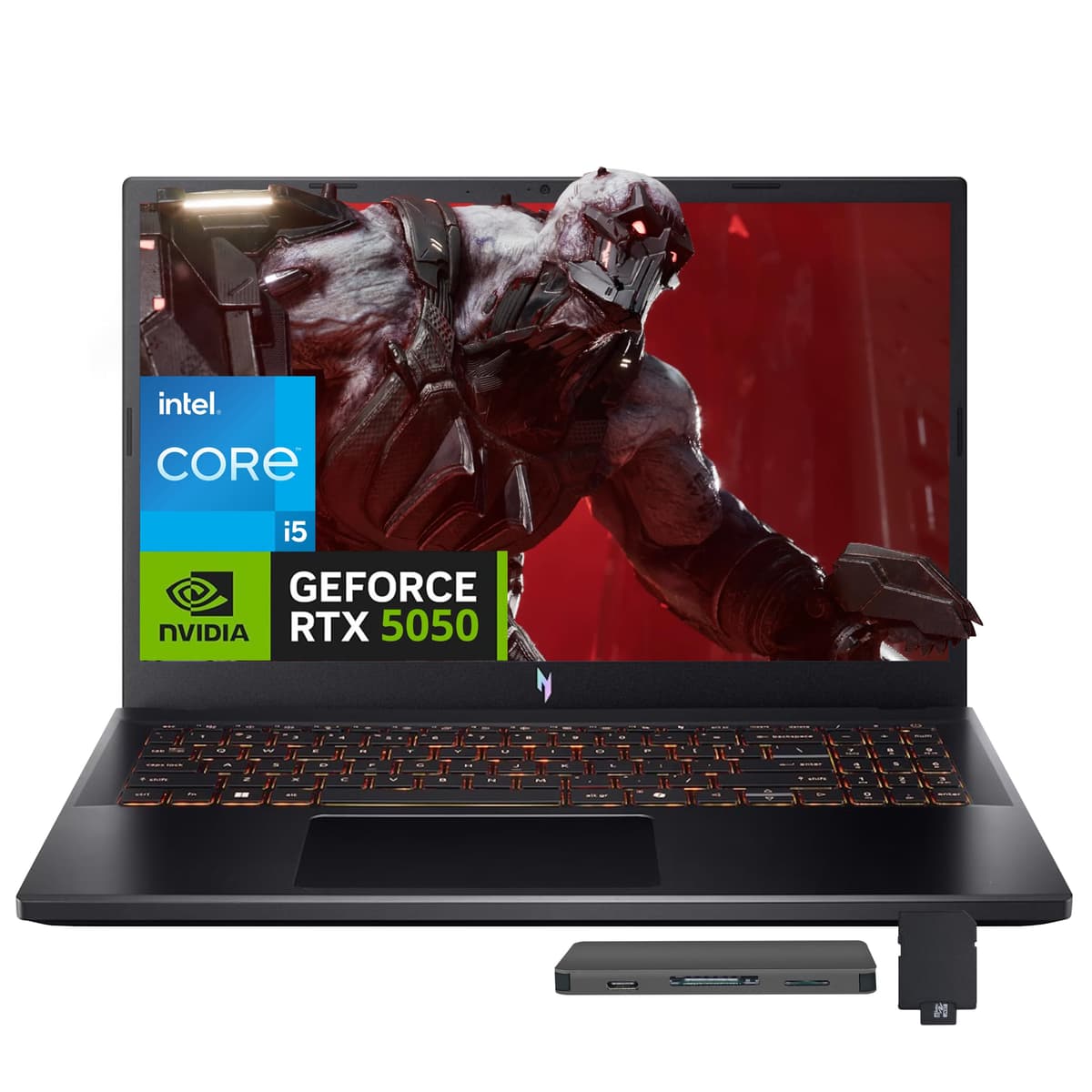acer Nitro V 15.6" FHD IPS 165Hz Laptop para Gaming, Intel Core i5-13420H, NVIDIA GeForce RTX 5050 8GB GDDR7, 32GB RAM, 1TB SSD, Teclado Retroiluminado, Wi-Fi 6, Windows 11 Pro, Negro, Set de Docking Station 1TB