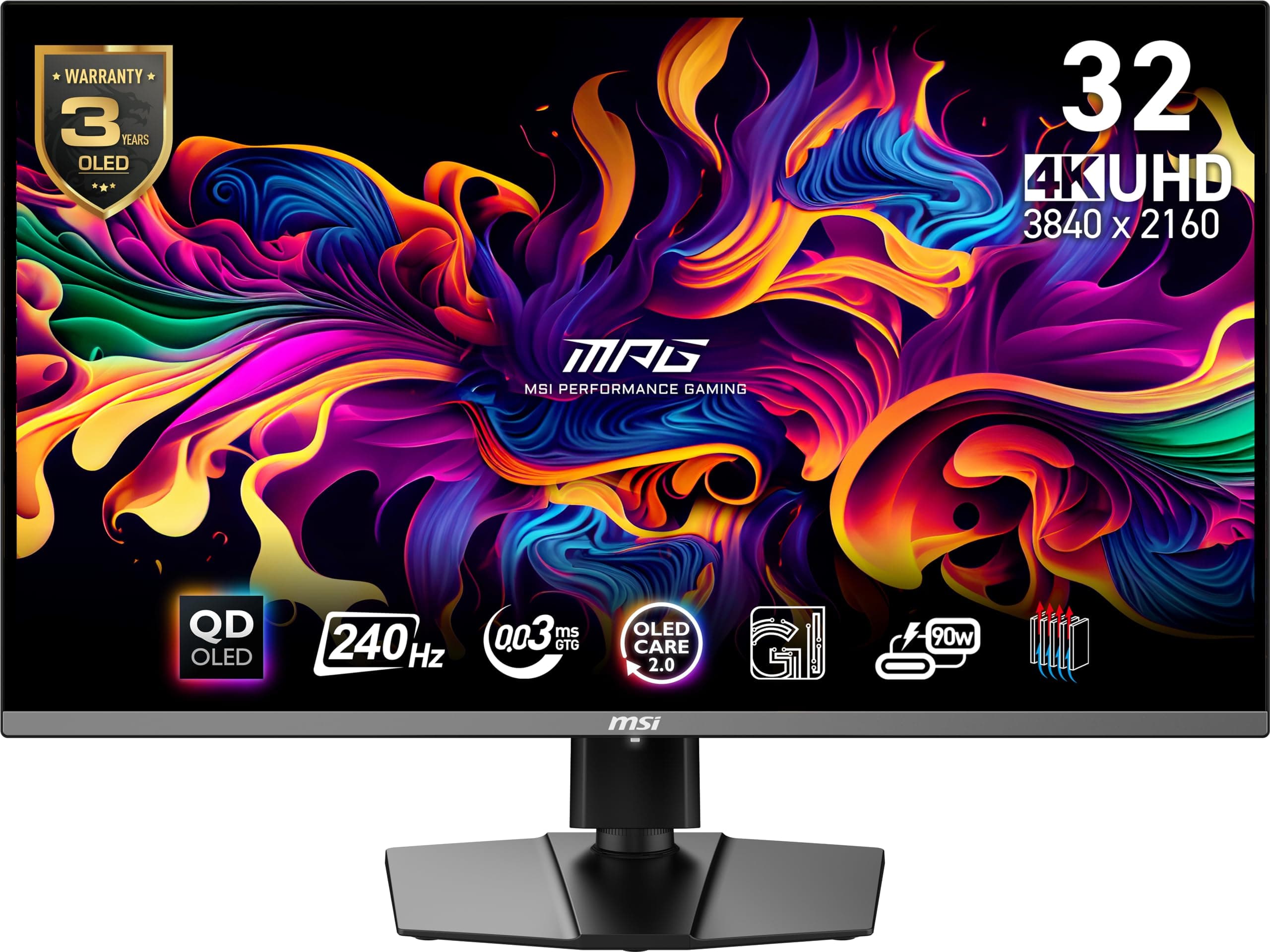 msi MPG 321URX QD-OLED 32" 4K UHD Quantum Dot OLED Gaming Monitor