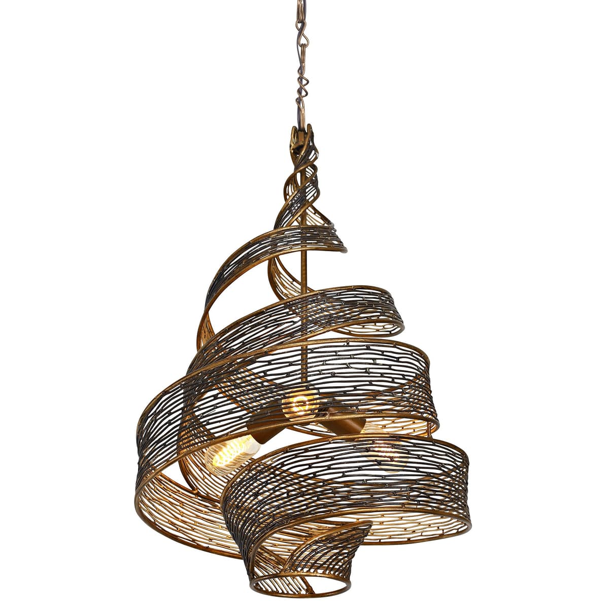 Varaluz Flow Colgante de 3 Luces - Acabado de Mineral Martillado 240P03HO