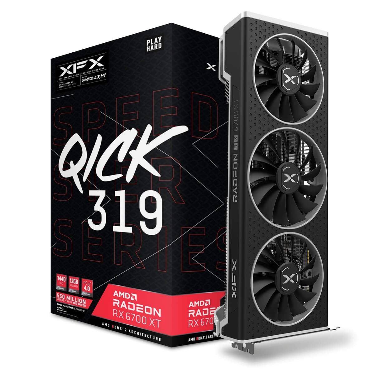 XFX Speedster QICK319 AMD Radeon RX 6700 XT CORE 12GB GDDR6 RX-67XTYLUDP
