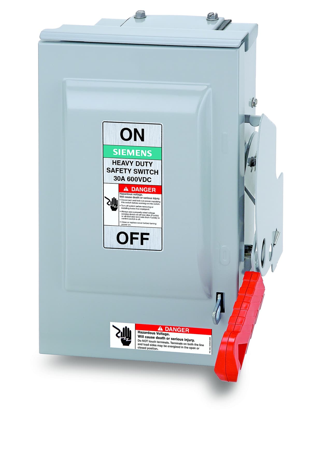 Siemens HNF361RPV 30A 3P 600V DC Interruptor de seguridad no fusible Tipo 3R