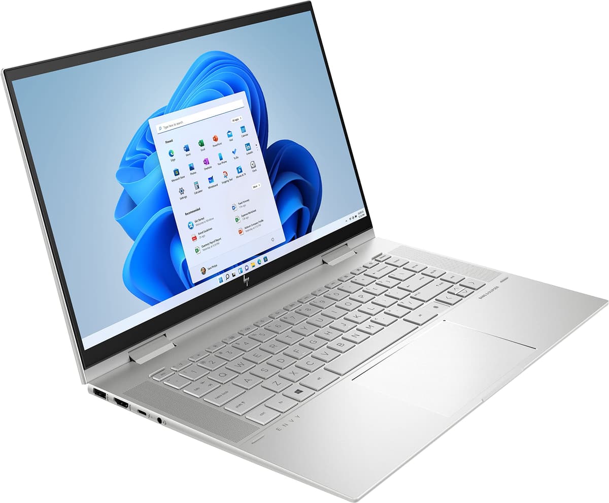 HP - Envy x360 2 en 1 portátil táctil de 15.6", pantalla FHD IPS, Intel Core i5-1135G7 (>i7-1065G7), Intel Iris Xe Graphics, Wi-Fi 6, carga rápida, lector de huellas (8GB RAM | 512GB SSD)