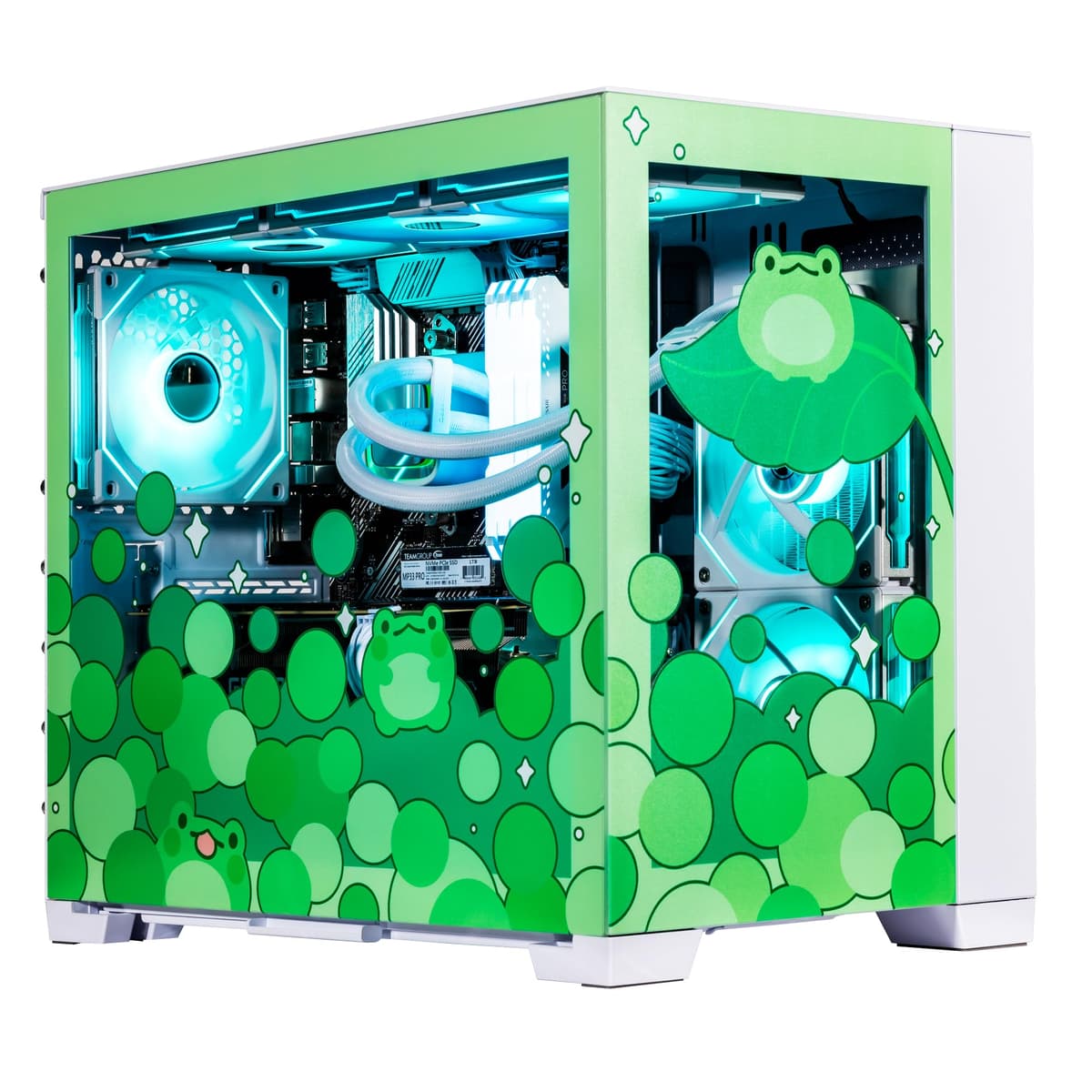 Velztorm Minty Frog Green Gaming PC - Ryzen 7 5700X, RTX 3070, 32GB, 1TB+2TB, Win 11 Pro VELZ0096-3070-232040