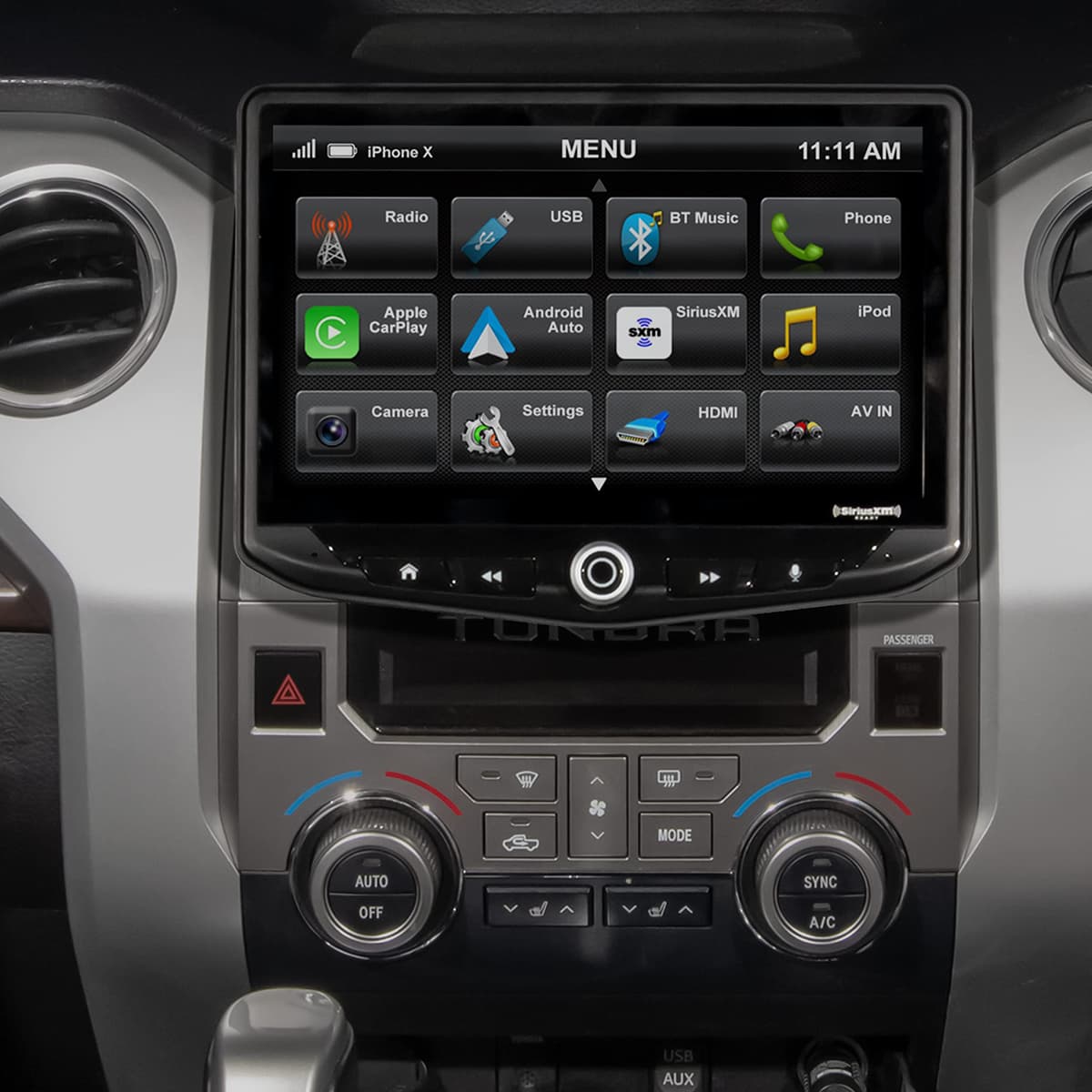 STINGER Toyota Tundra (2014-2021) Kit de Reemplazo de Radio HEIGH10 de 10" - Apple CarPlay, Android Auto, Navegación GPS, Bluetooth, 4 Entradas de Cámara, Kit de Tablero Plug & Play, Conserva Controles de Fábrica (HEIGH10)