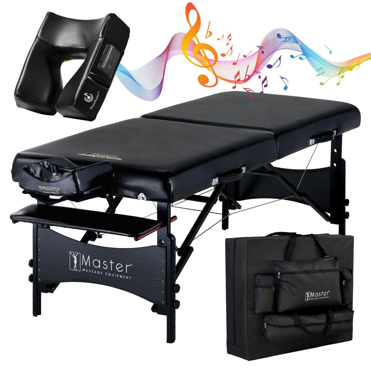 Master Massage Galaxy 30" - mesa portátil profesional con Music Face Cushion y memory foam