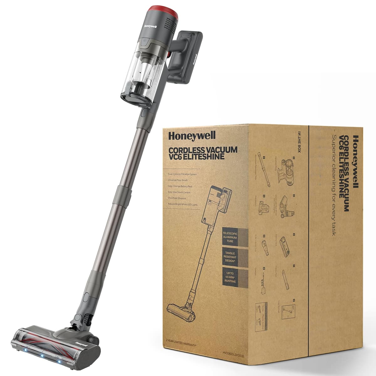 Honeywell VC14 Aspiradora Escoba Inalámbrica 10-en-1, 70 Minutos, VC14