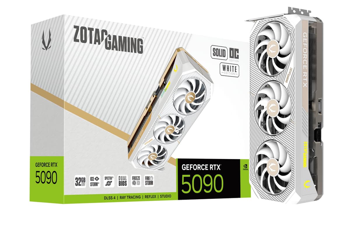 ZOTAC Gaming GeForce RTX 5090 Solid OC White Edition 32GB GDDR7, ZT-B50900Q-10P
