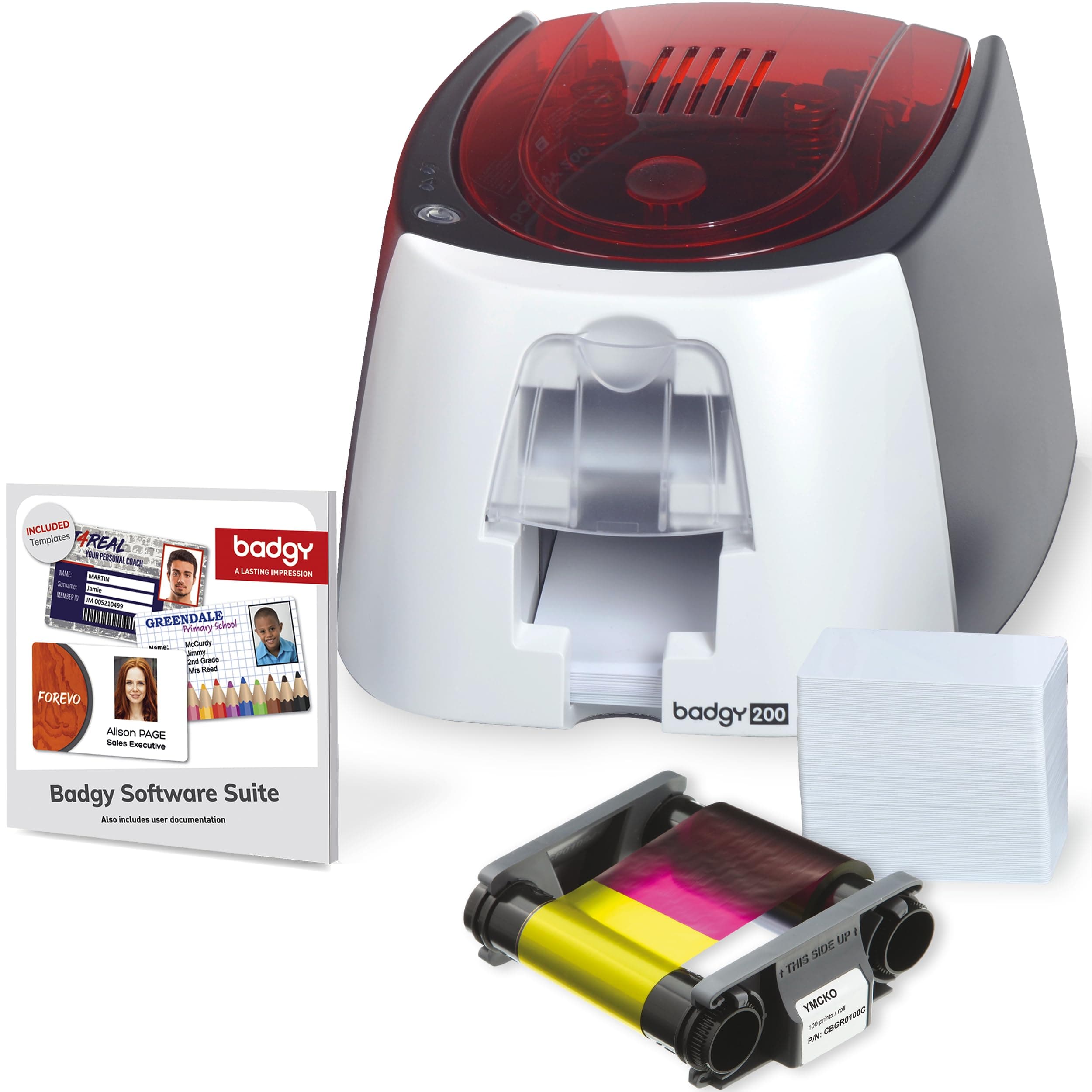 Badgy200 Impresora de credenciales a color con software Badge Studio+ B22U0000RS