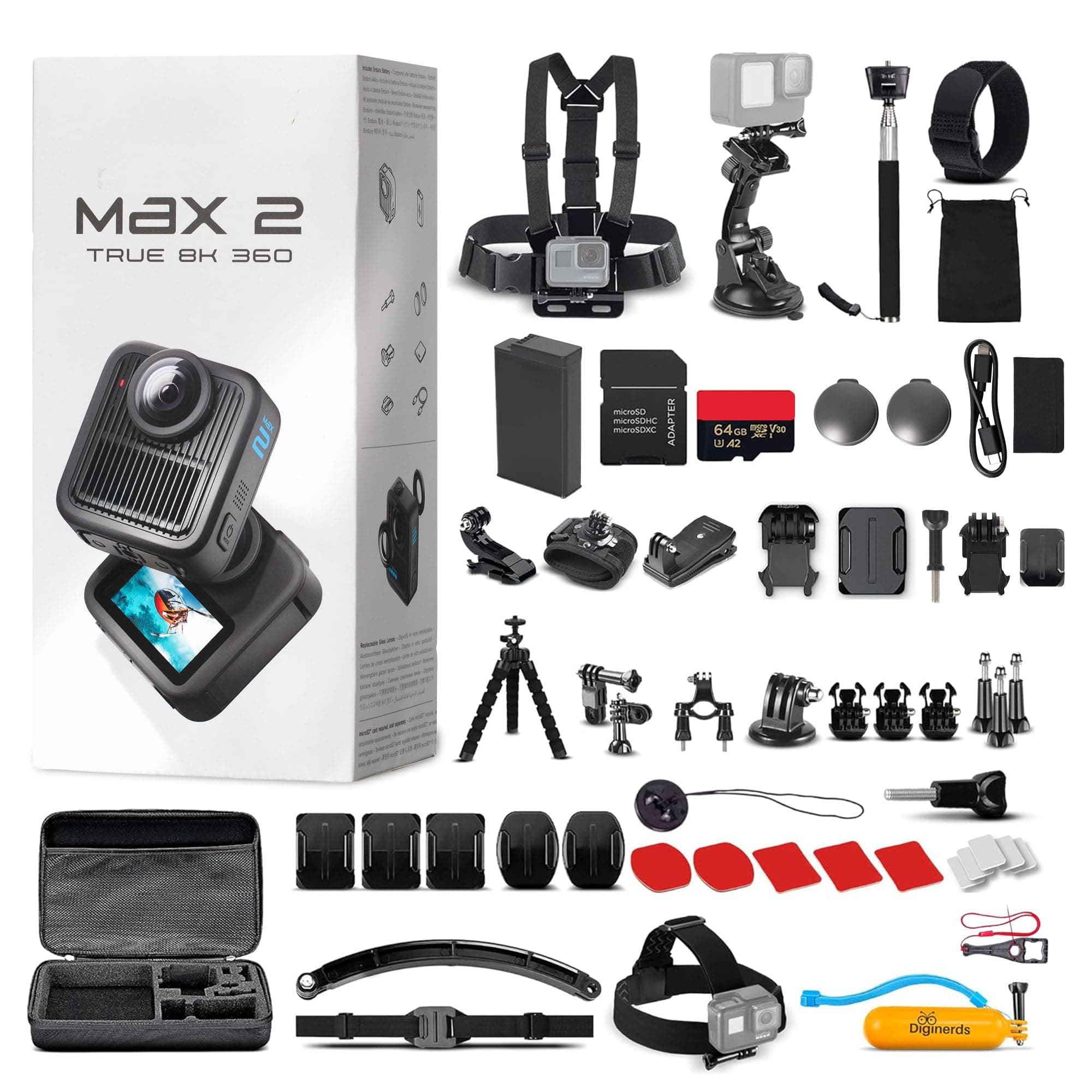 GoPro MAX 2 8K 360 Action Camera con kit de 50 accesorios y tarjeta 64GB CHDHZ-311-TH_EDI_1