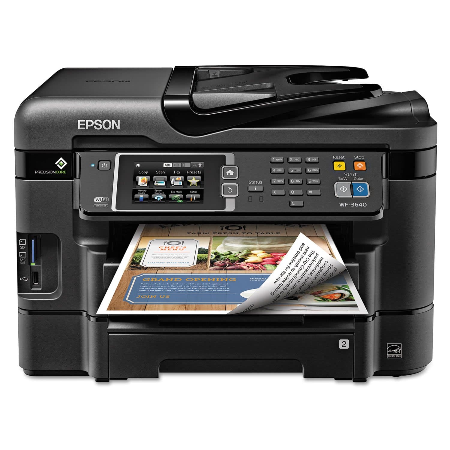 Epson WorkForce WF-3640 Impresora multifunción inalámbrica con escáner y copiadora, Amazon Dash Replenishment Ready WorkForce 3640 All-in-One
