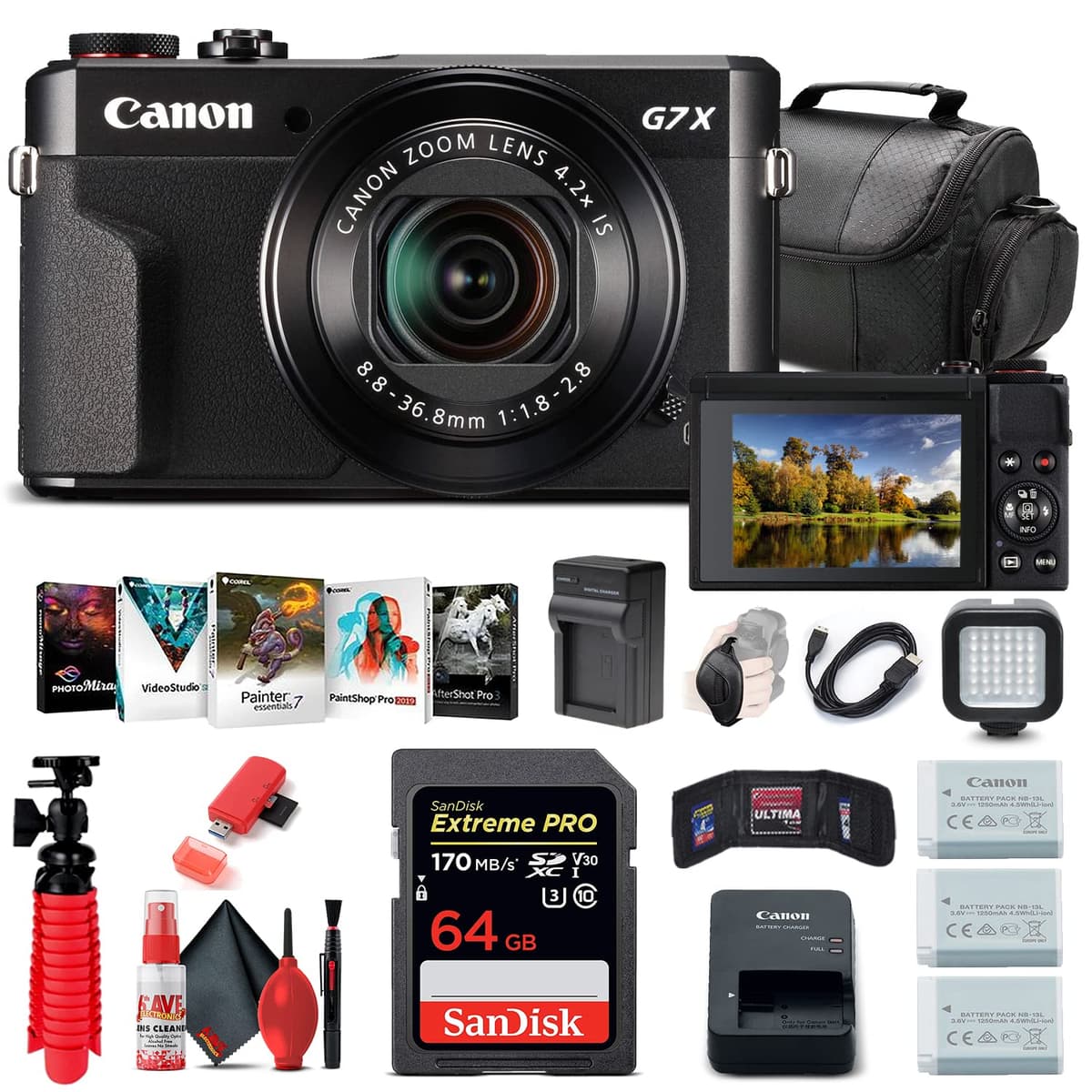 Canon PowerShot G7 X Mark II + accesorios y 64GB (Renewed) 1066C001_EDII0_3-RE