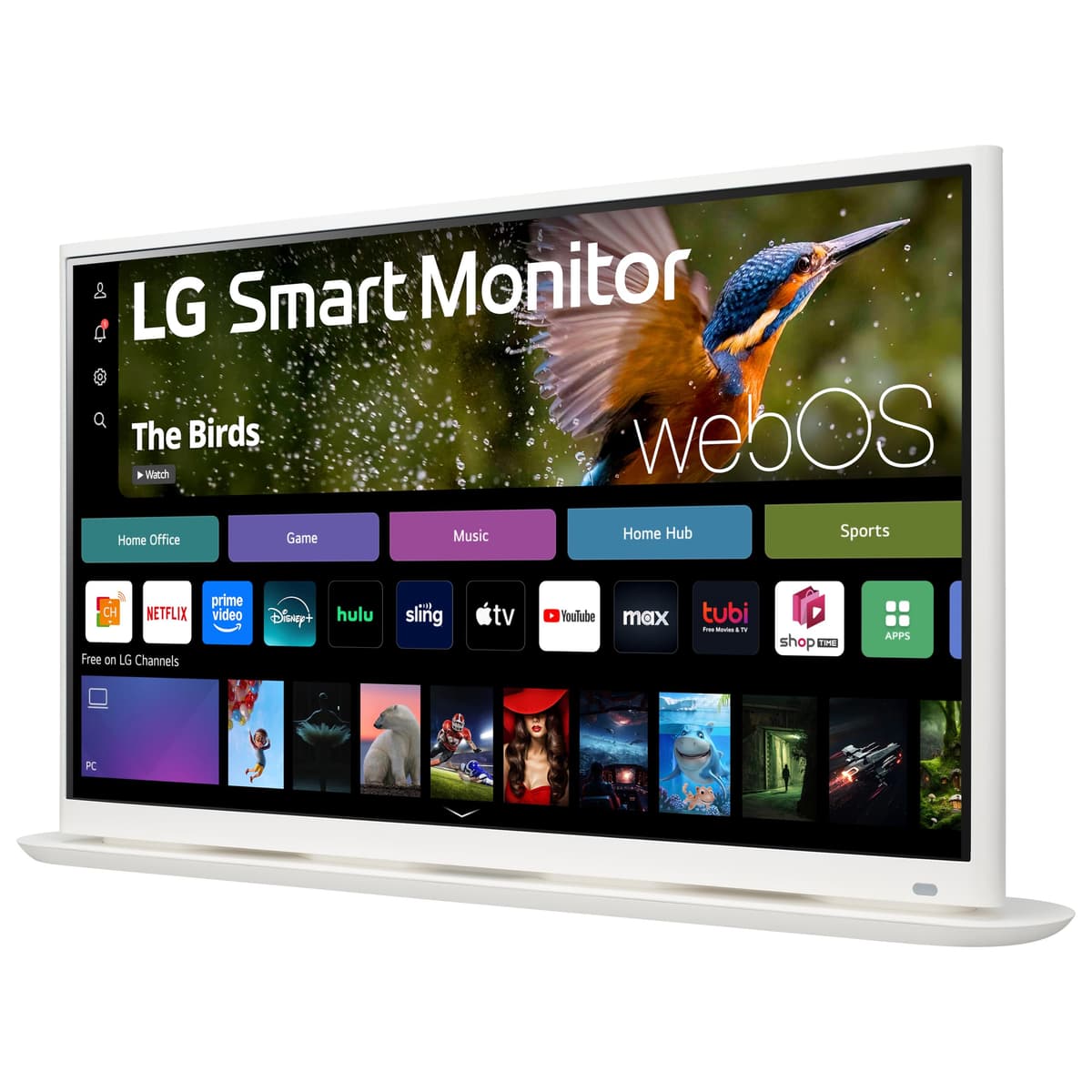LG 32SR70U-W Monitor inteligente 32" 4K UHD con pantalla IPS webOS 23 USB-C Altavoces x2 HDR10 AirPlay 2 Compartir pantalla Bluetooth Control remoto - Blanco 32SR70U-W.AUS