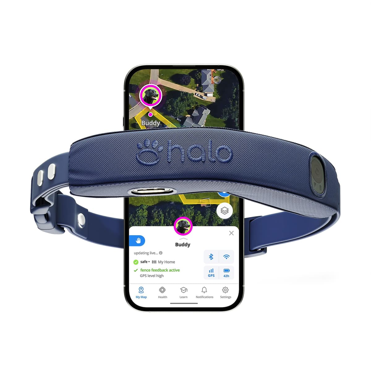 Halo Collar 5, Nuevo Sistema de Cerca Inalámbrica para Perros & Collar GPS, Requiere Suscripción, Impermeable, Tamaño Único 850035906774