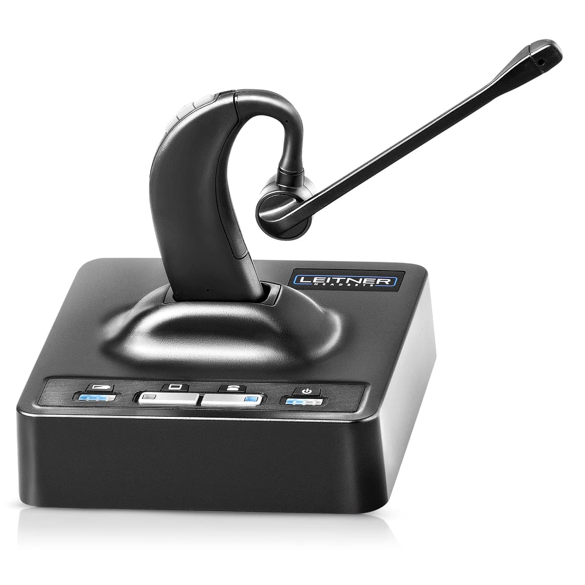 Leitner LH280 Auricular Inalámbrico DECT 2 en 1 con Micrófono - Compatible con Computadora y Teléfono (Auricular DECT, no Bluetooth) - Garantía de 5 Años LTR/LH280