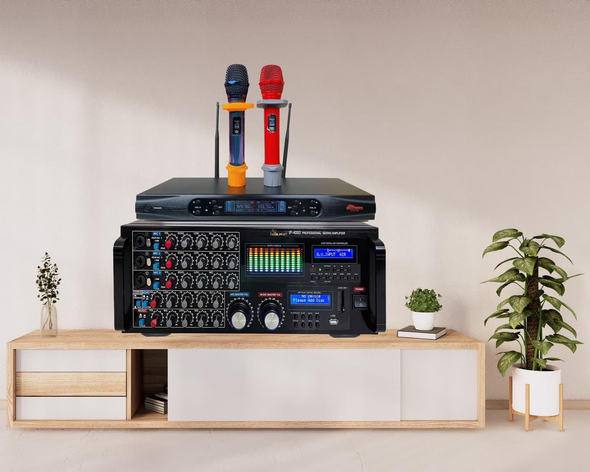 IDOLPRO IP-4000 Amplificador Mezclador 3000W con Sistema Inalámbrico UHF-X1 Karaoke combo6