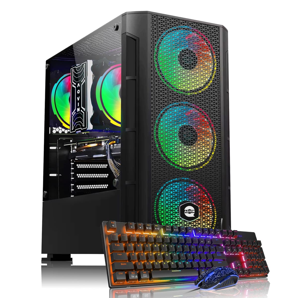 AQVIN AQ10 Torre Gaming i7, 32GB RAM, 1TB SSD, GeForce GTX 1660 6GB, RGB, Windows 10 Pro