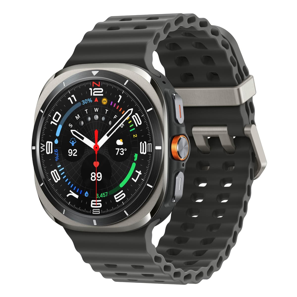 Samsung Galaxy Watch Ultra (2025) 47 mm LTE Smartwatch, Caja de Titanio, Entrenamiento Avanzado del Sueño, Coach de Carrera, Puntaje de Energía, Monitor de Ritmo Cardíaco, GPS, Plateado Titanio [Versión EE. UU., Garantía 2 años] SM-L705UZSQXAA