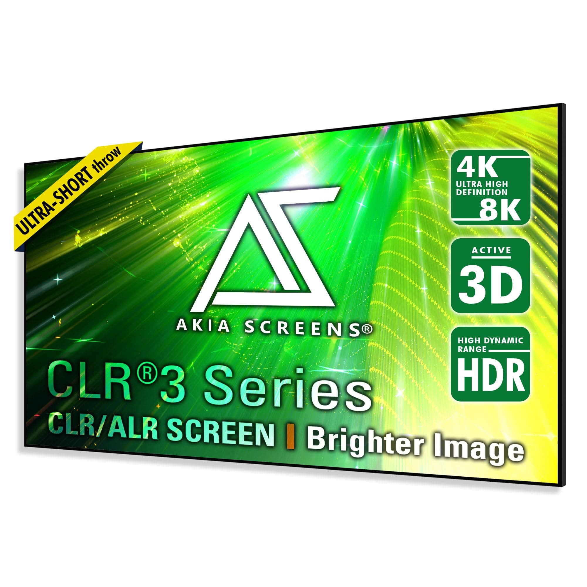 AKIA SCREENS CLR ALR Pantalla para Proyector 103 pulgadas 16:9 4K UST Ultra Short Throw Proyección, Imagen Más Brillante, Rechazo de Luz Ambiental de Techo, Marco Fijo sin Bordes Pantalla de Cine Interior AK-NB103H-CLR3