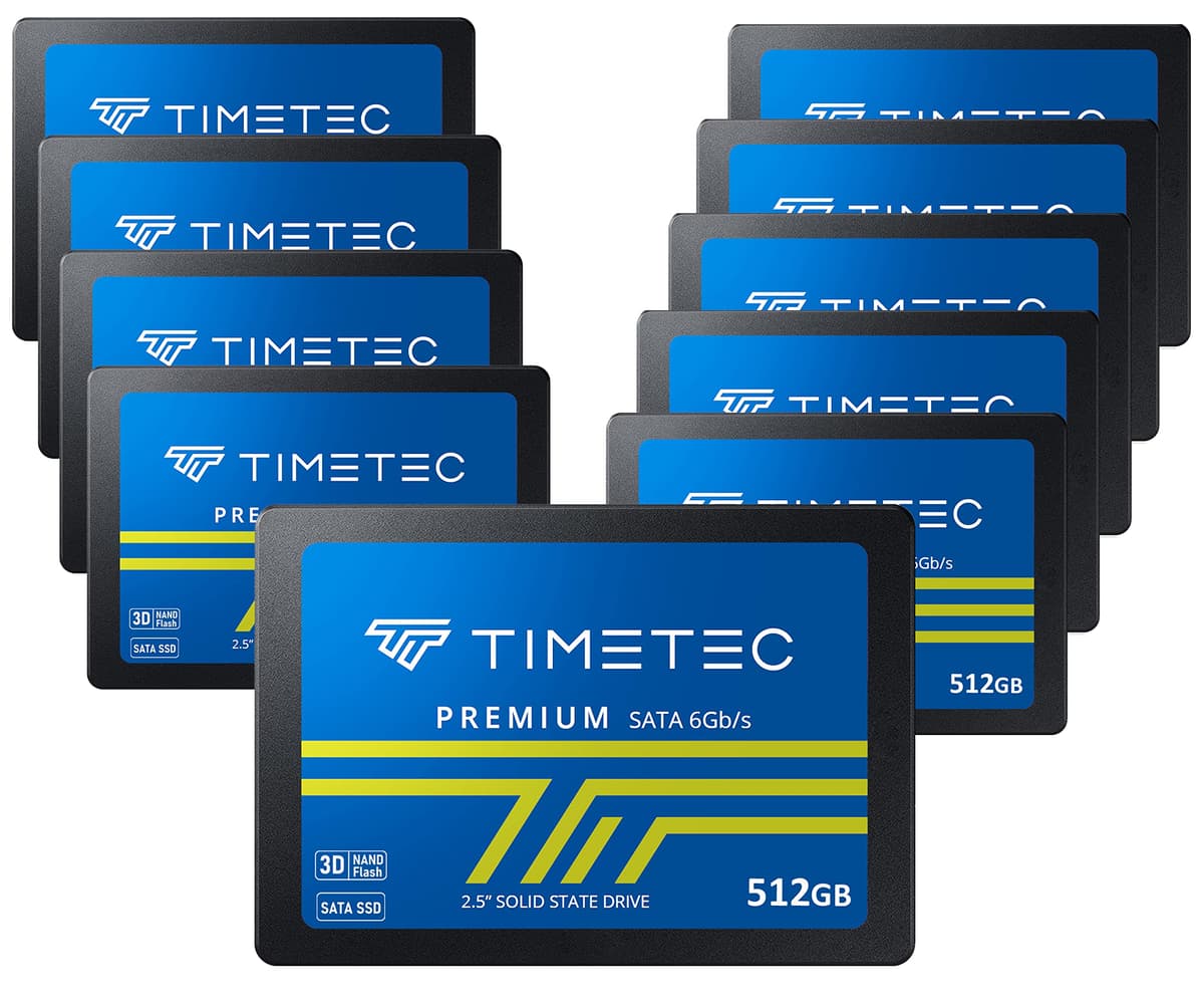 Timetec SSD SATA III 2.5" 512GB x10 Pack - Lectura hasta 550 MB/s 3